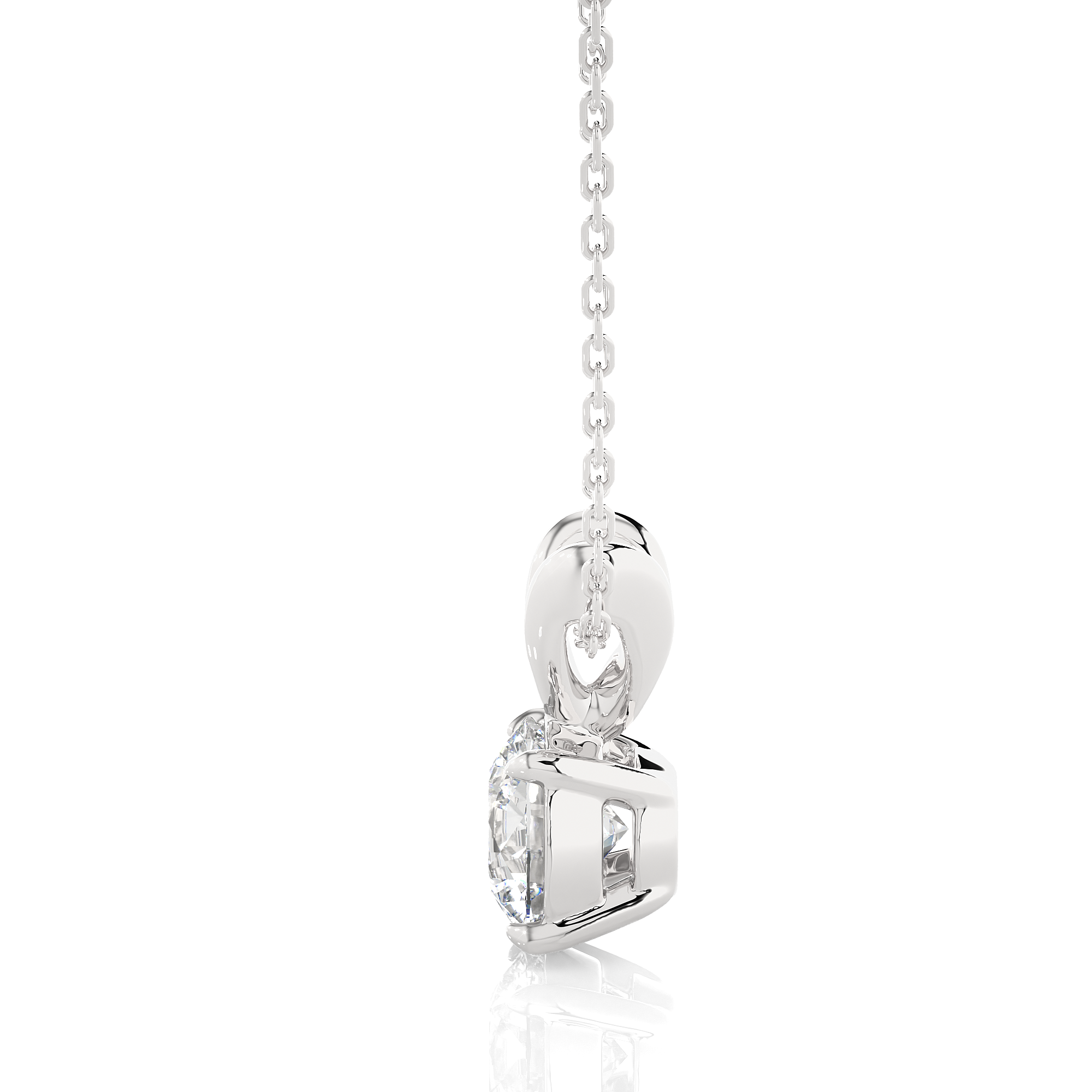 Round Lab Grown Diamond Solitaire Necklace