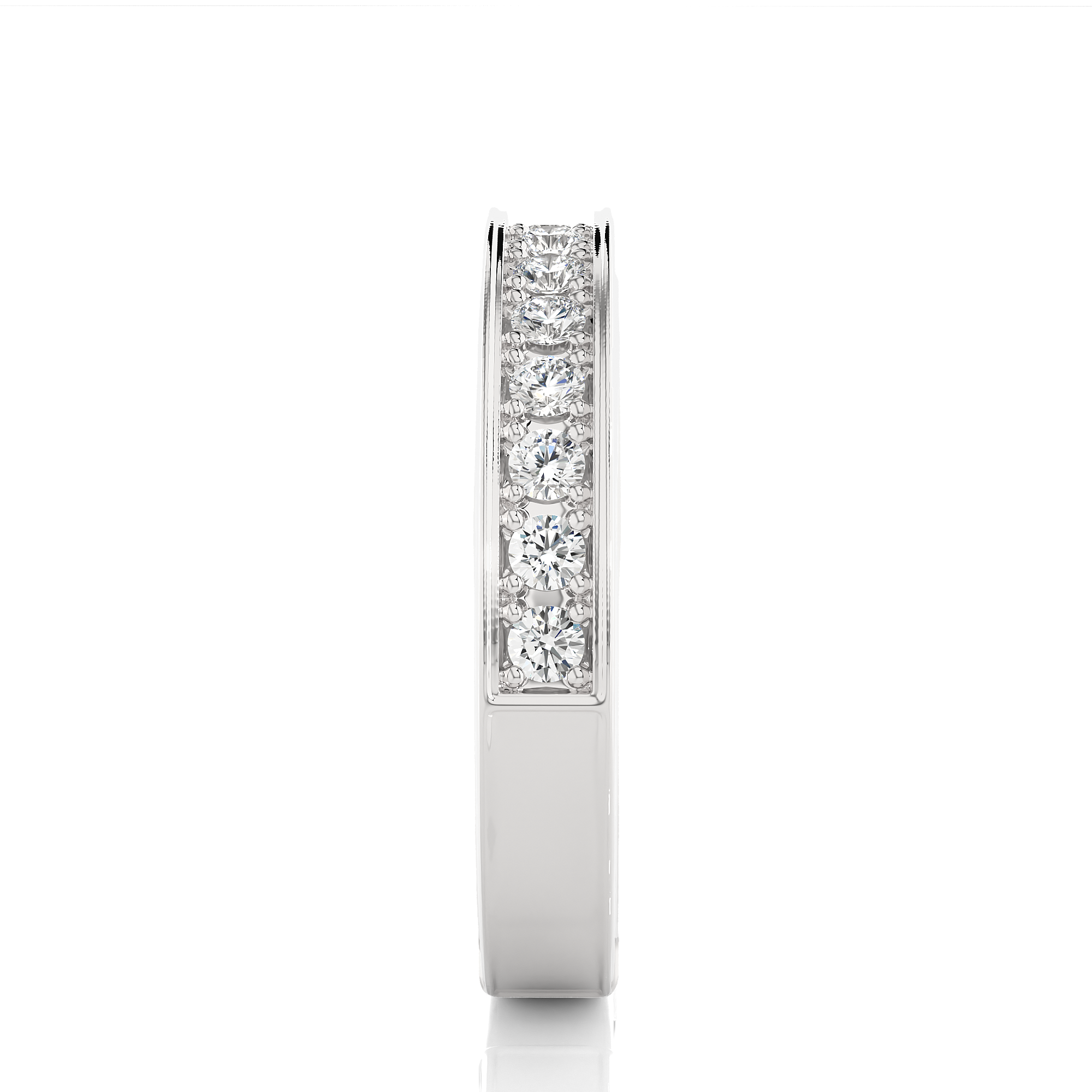 Channel Set Lab Grown Diamond Half Eternity Ring
