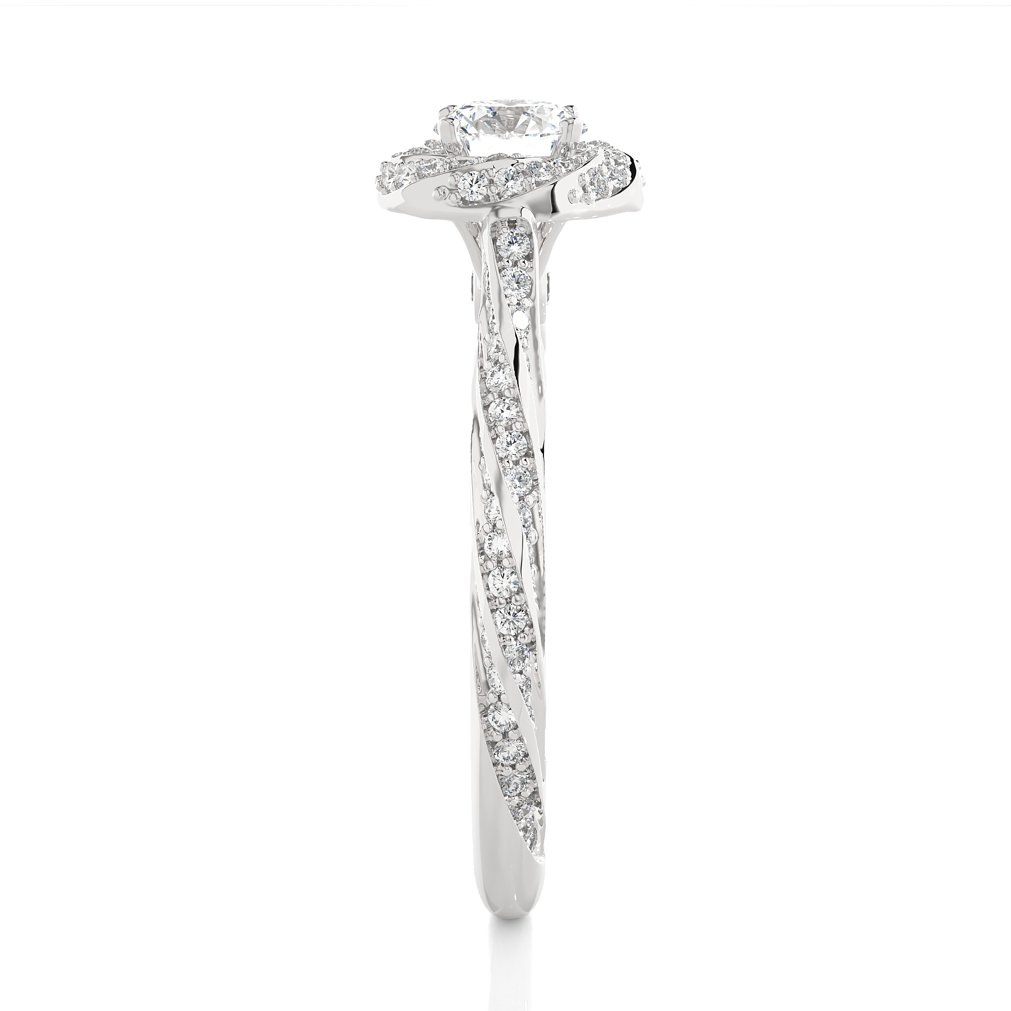 Lab Grown Diamond Halo Engagement Ring