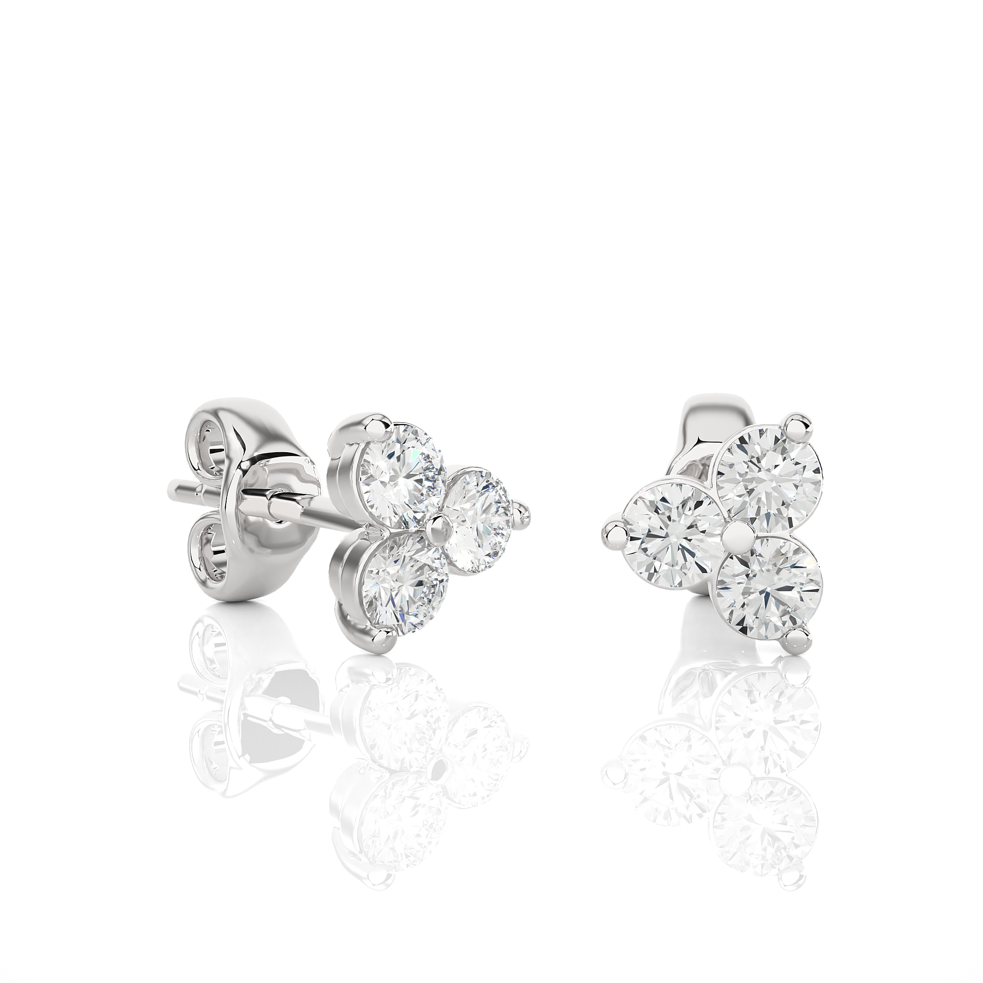 Trio Lab Grown Diamond Stud Earrings
