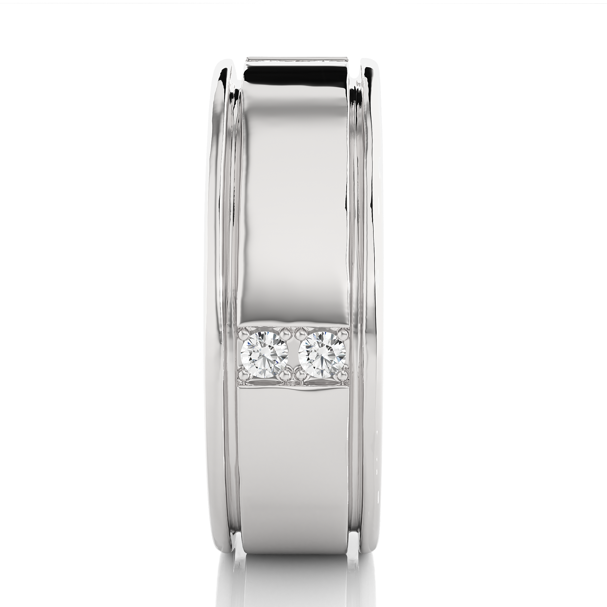 Men’s Gold Lab Diamond Classic Wedding Band