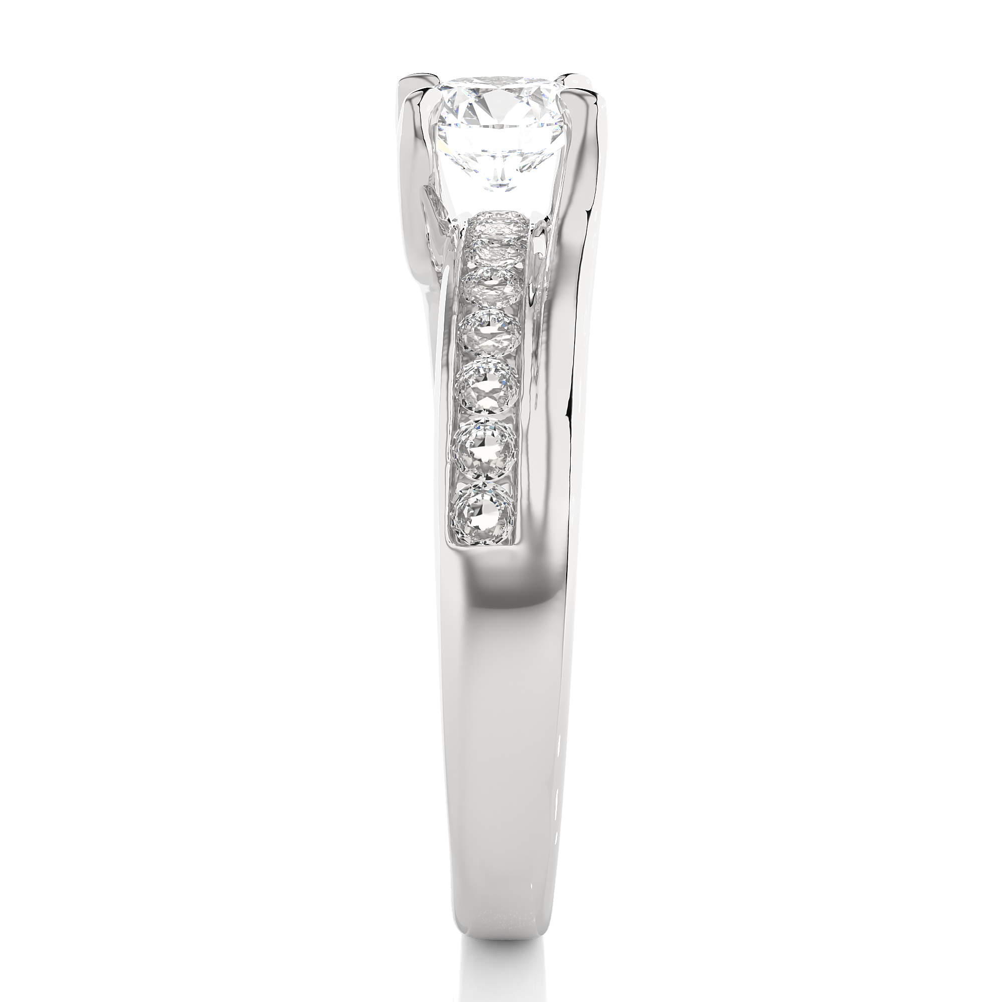 Round Lab Grown Diamond Engagement Ring