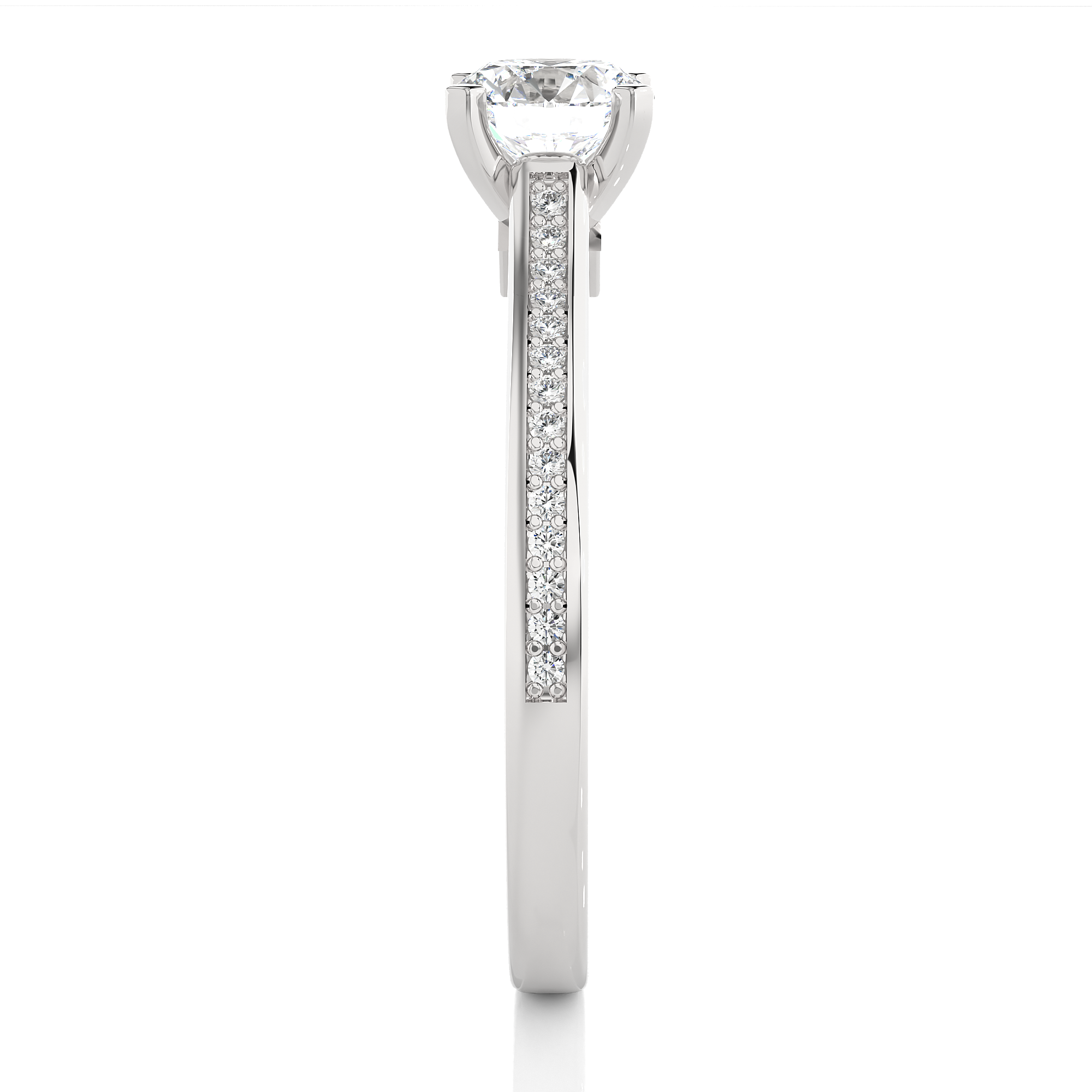 Round Lab Grown Diamond Engagement Ring
