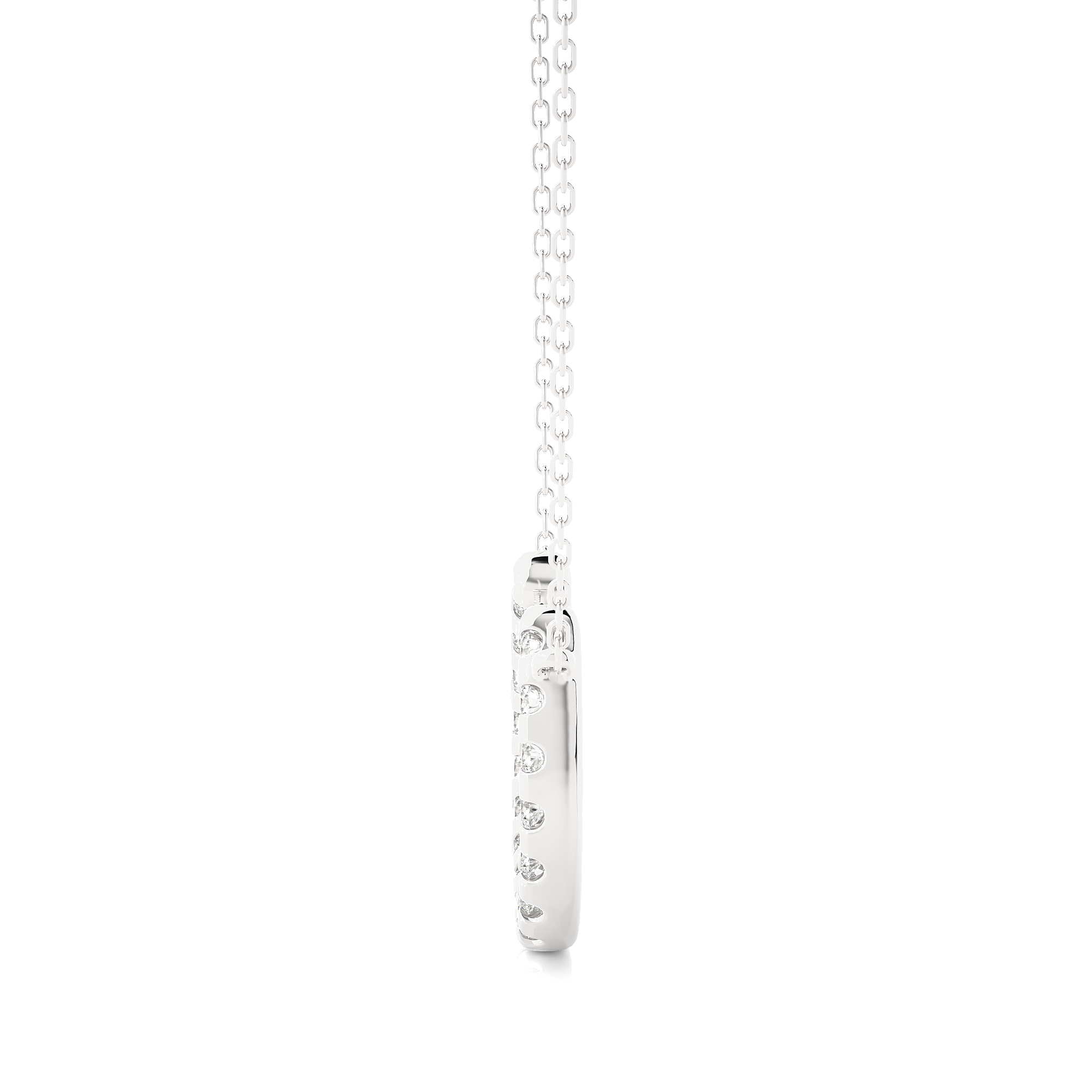 Lucky Horseshoe Lab Diamond Gold Necklace