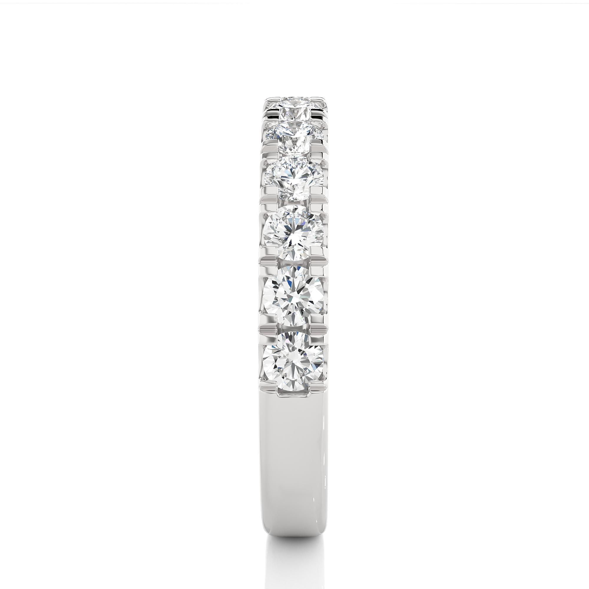 Round Cut Half Eternity Diamond Ring