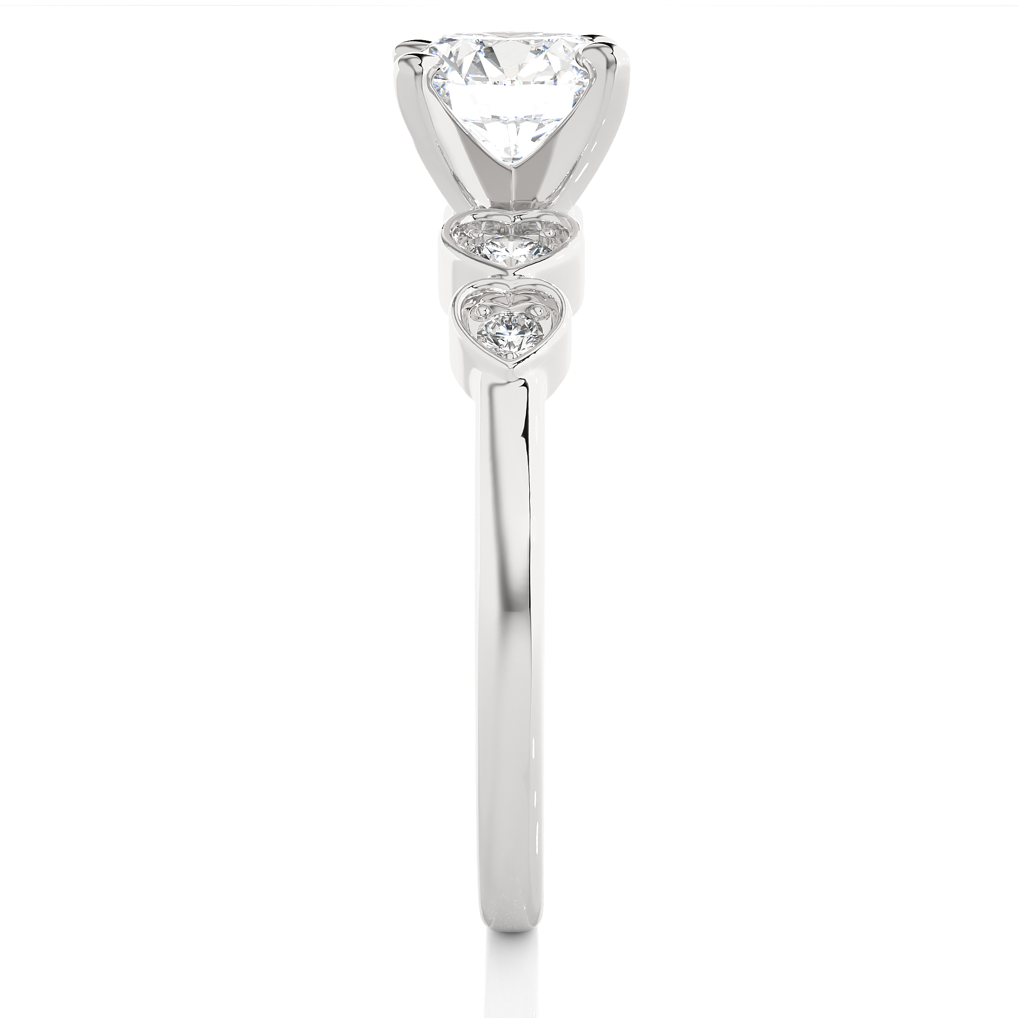 Delicate Round Lab Grown Diamond Engagement Ring