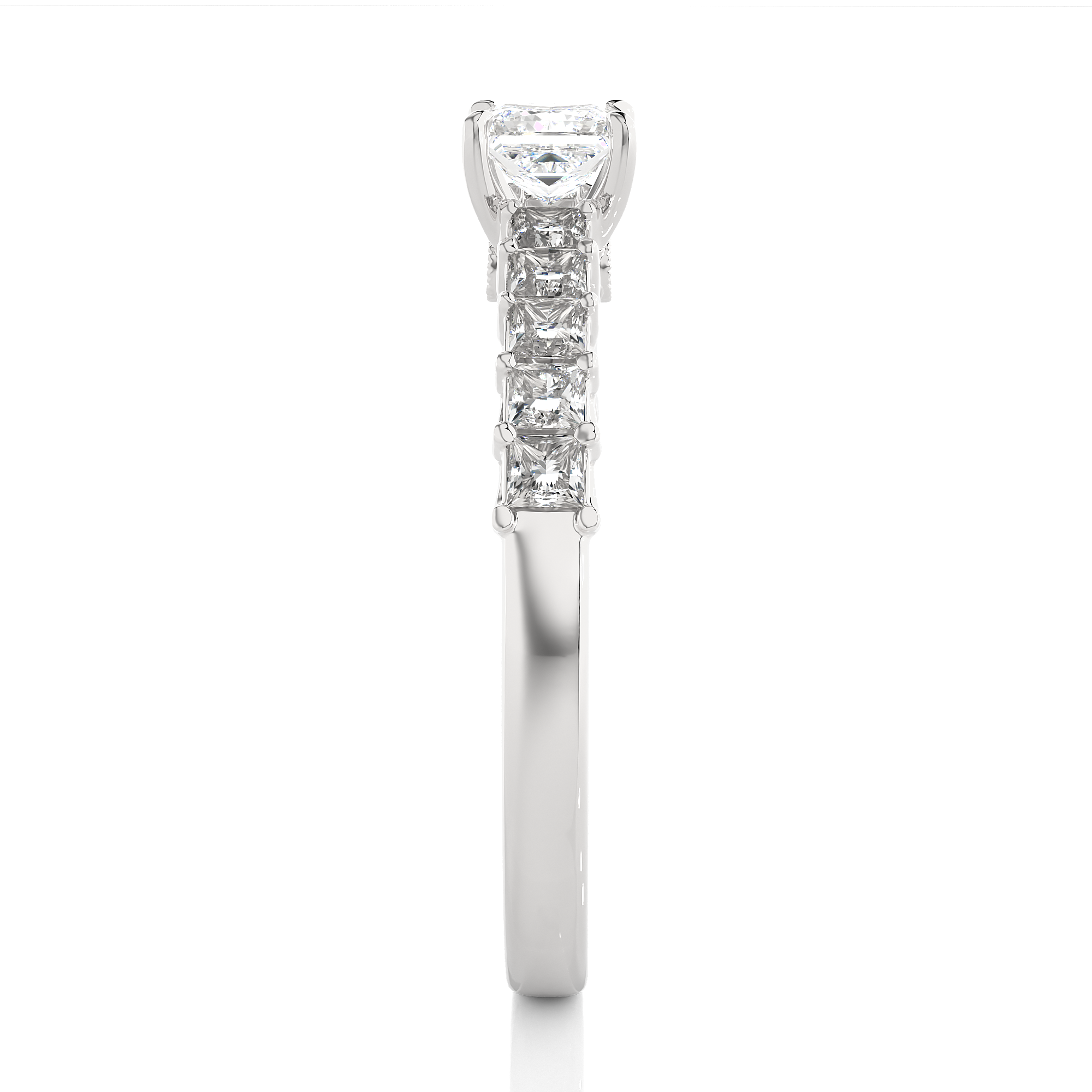 Princess Cut Lab Grown Diamond Engagement Ring