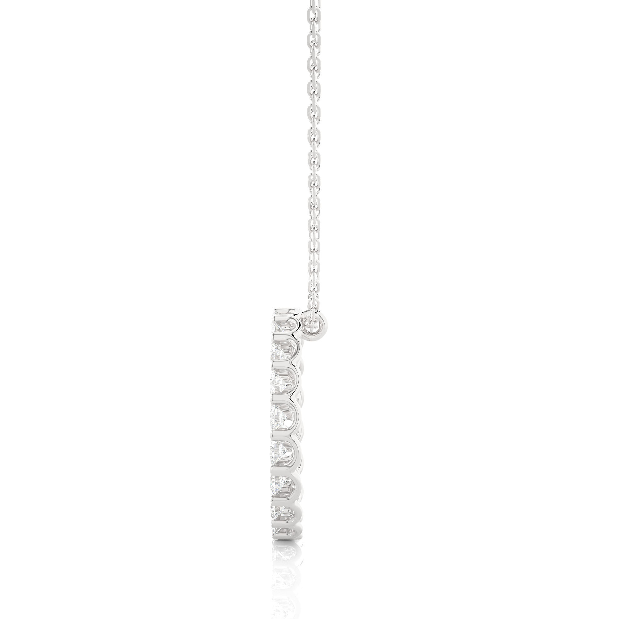 Minimal Circle Lab Diamond Pendant Necklace