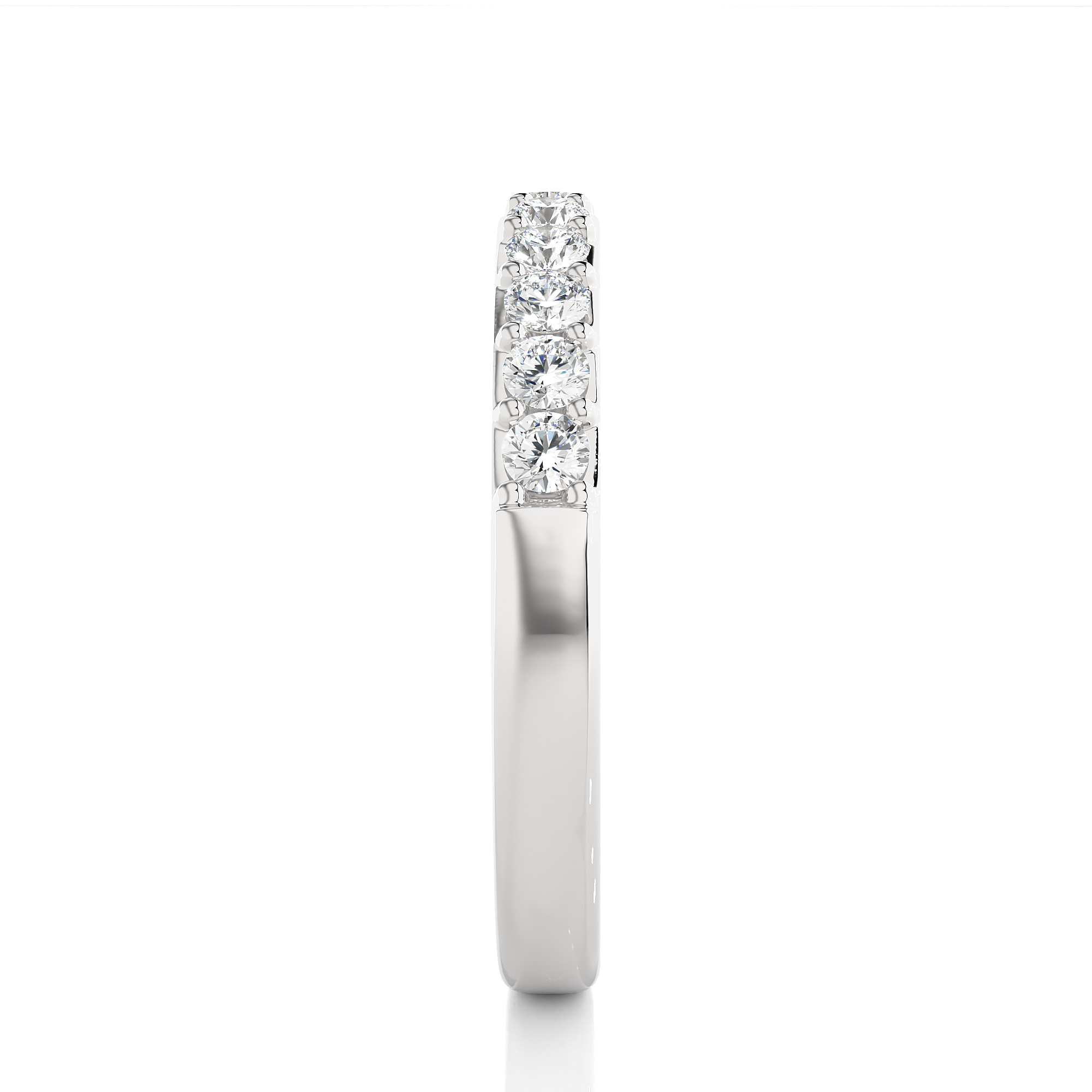 Round Cut Diamond Half Eternity Ring