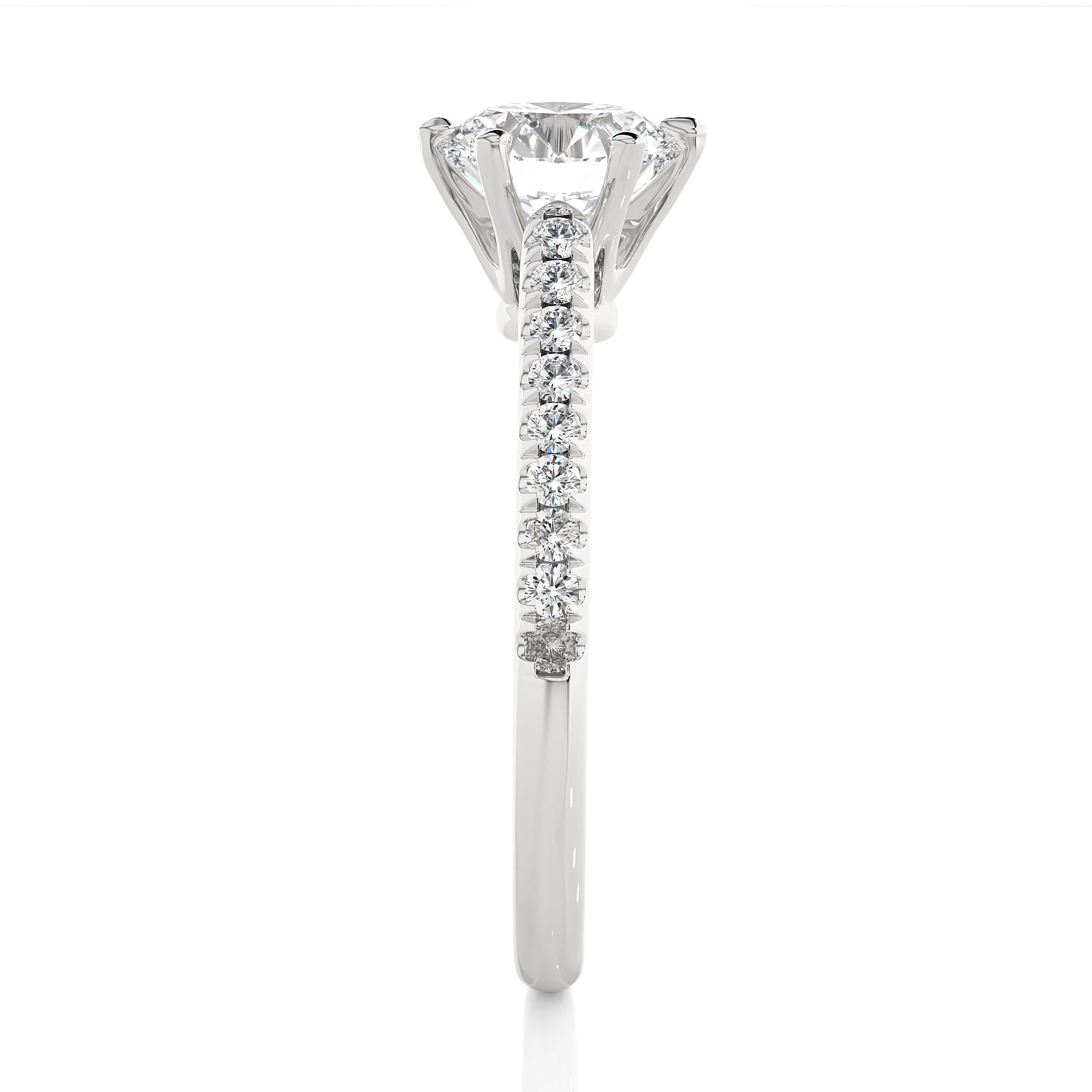 Round Lab Grown Diamond Engagement Ring