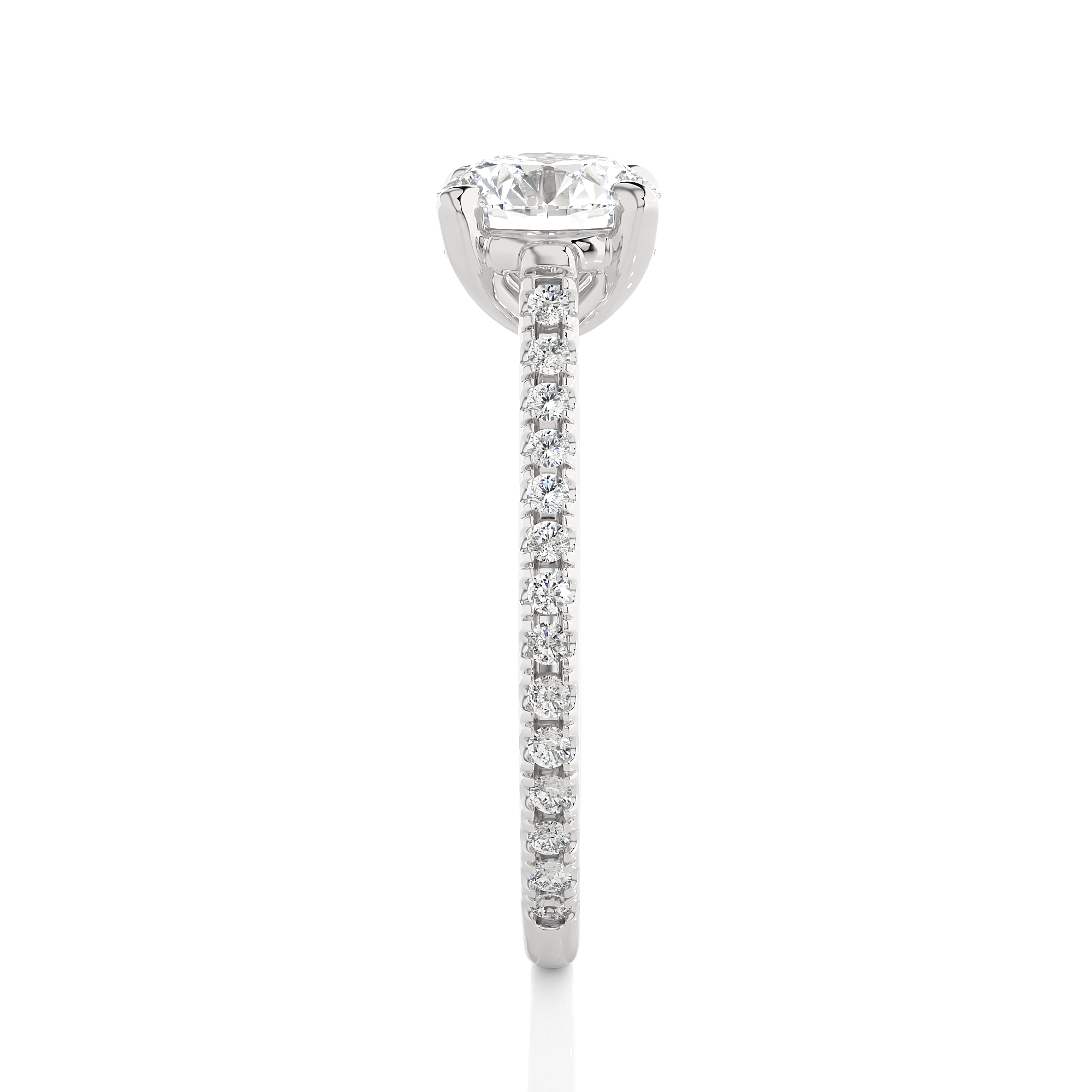 Round Lab Grown Diamond Engagement Ring