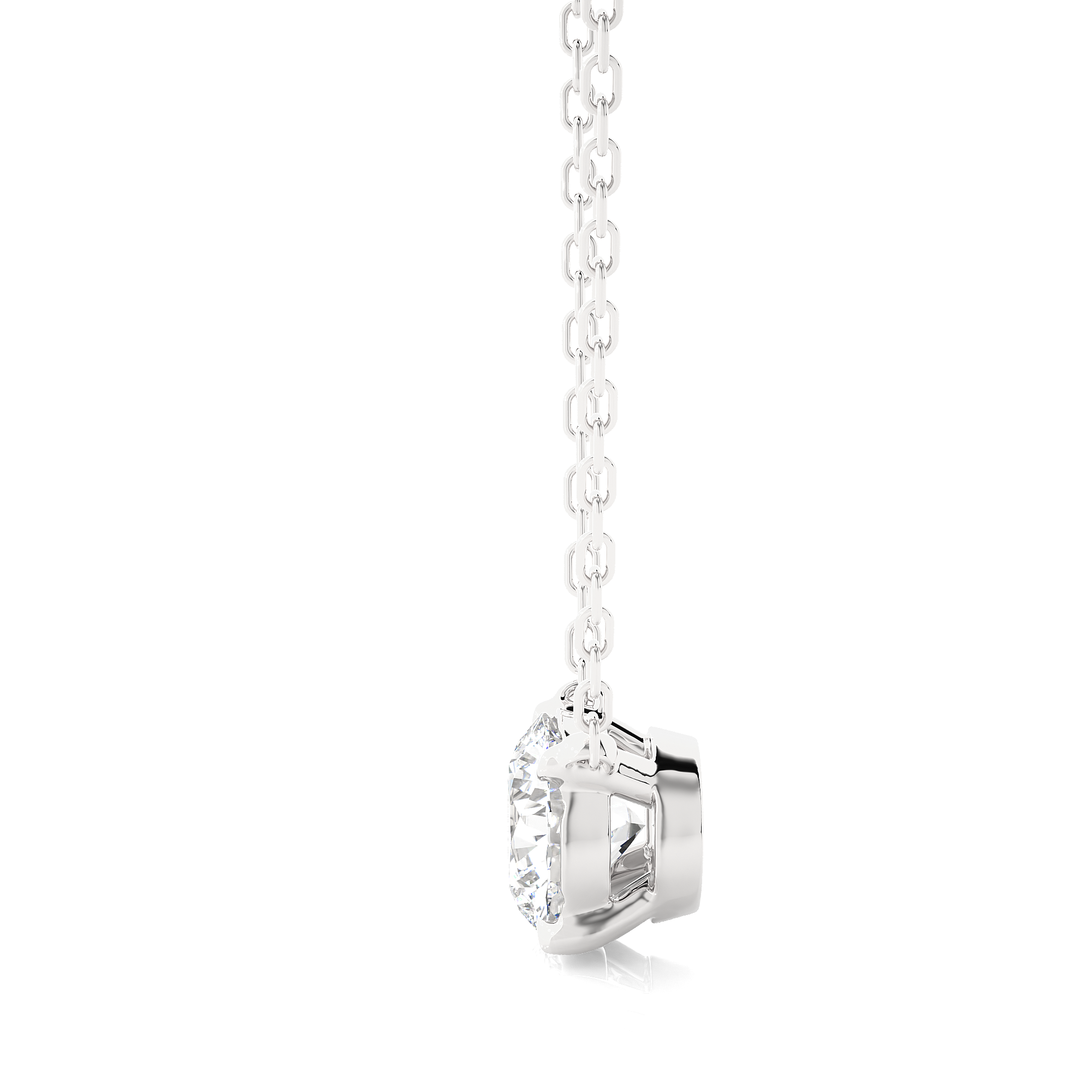 Round Lab Grown Diamond Solitaire Necklace