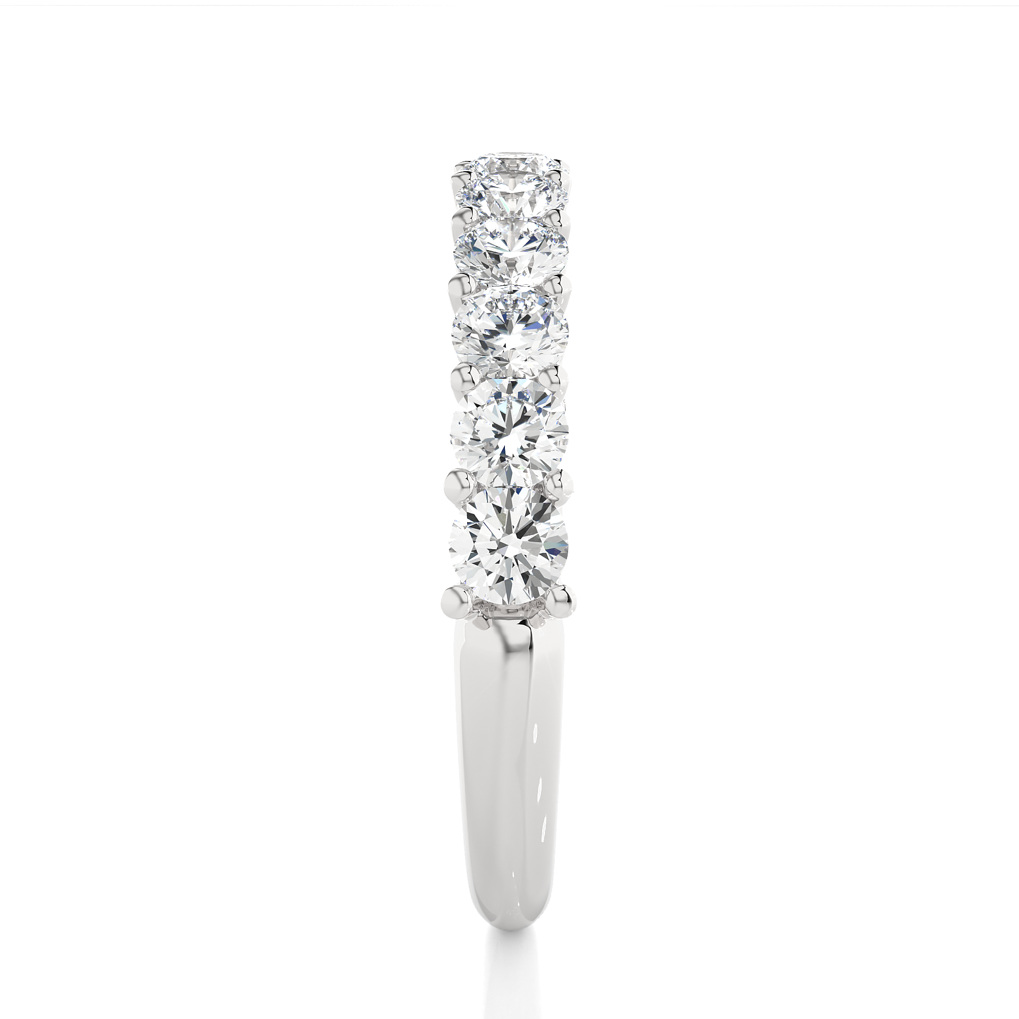 Round Cut Diamond Eternity Wedding Band