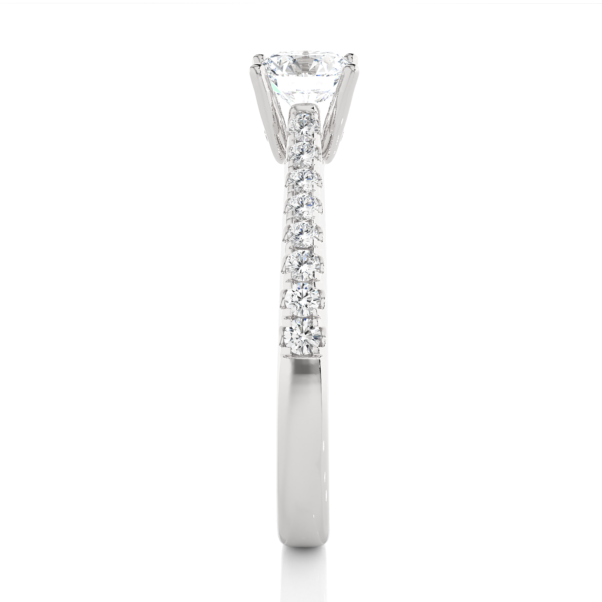 Round Cut Diamond Solitaire Engagement Ring