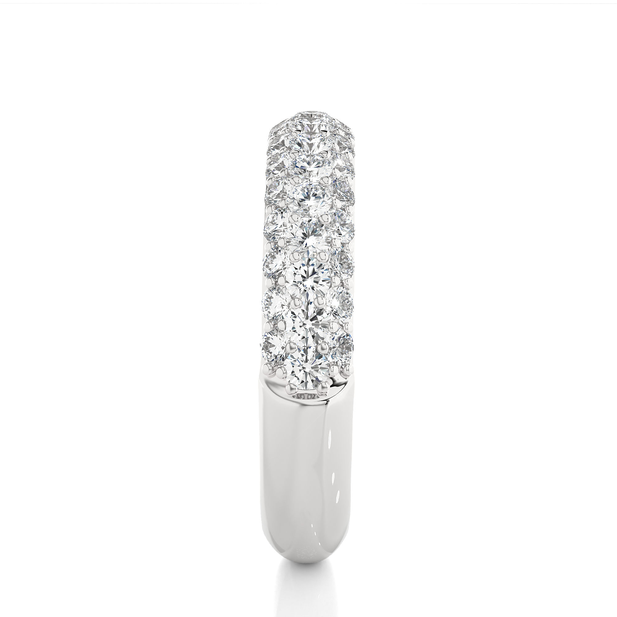 Multi Row Lab Grown Diamond Wide Band