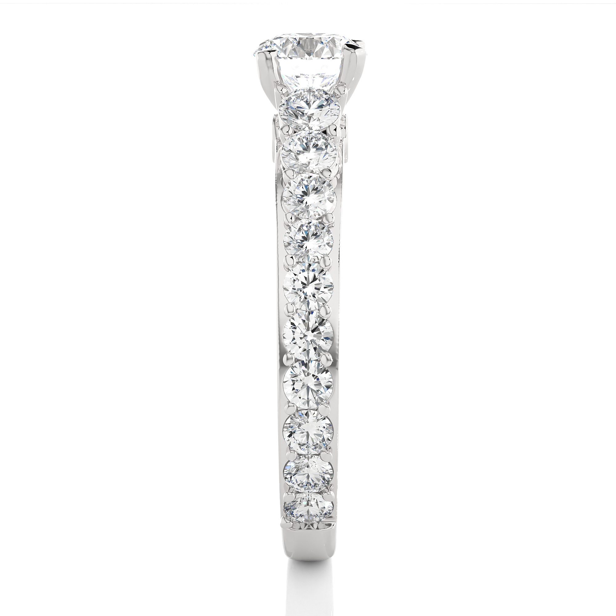 Round Cut Lab Grown Diamond Engagement Ring