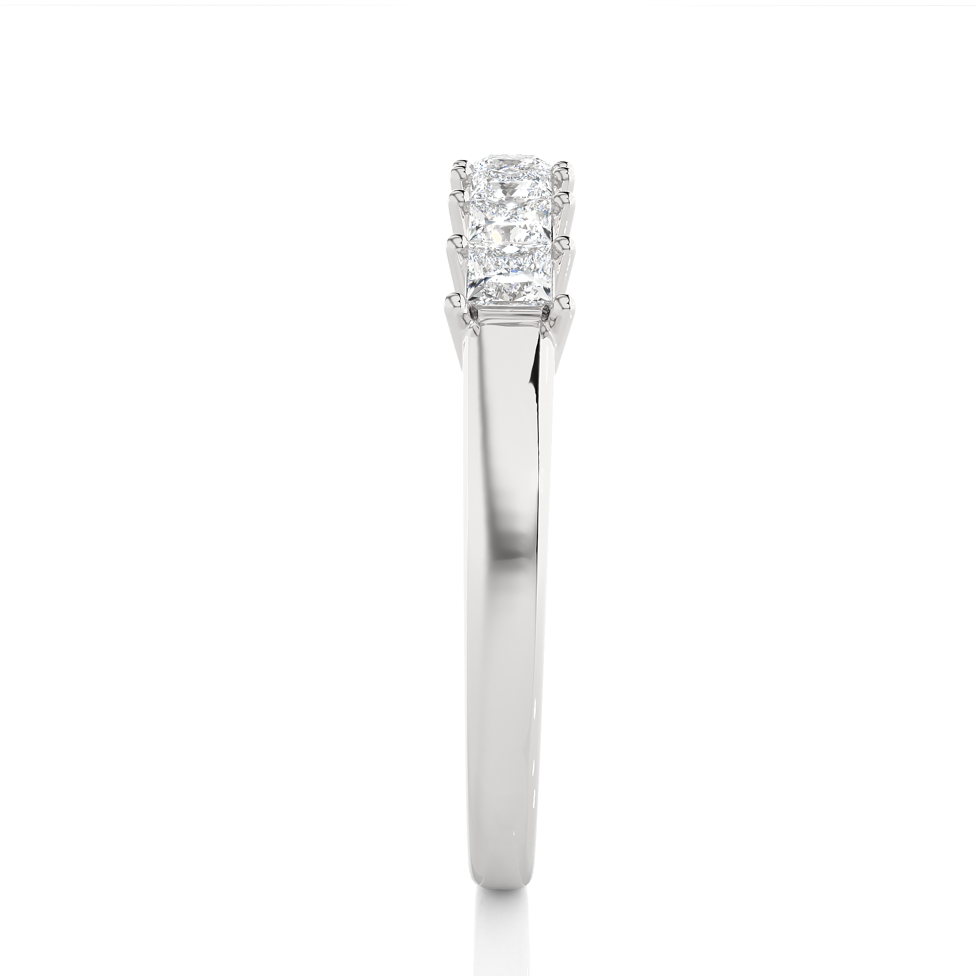 Princess Cut Lab Grown Diamond Wedding Band