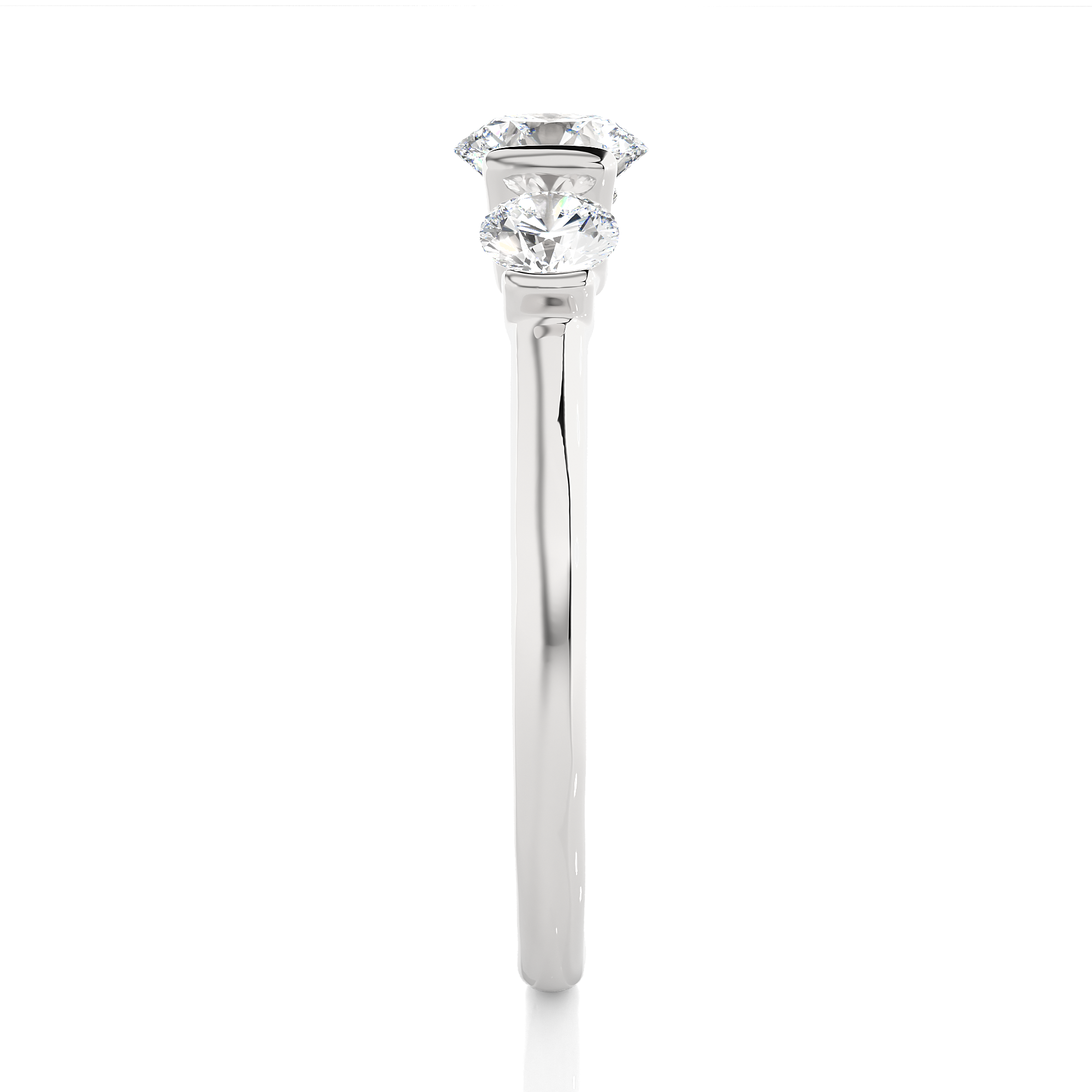 Lab Grown Diamond Three Stone Engagement Ring
