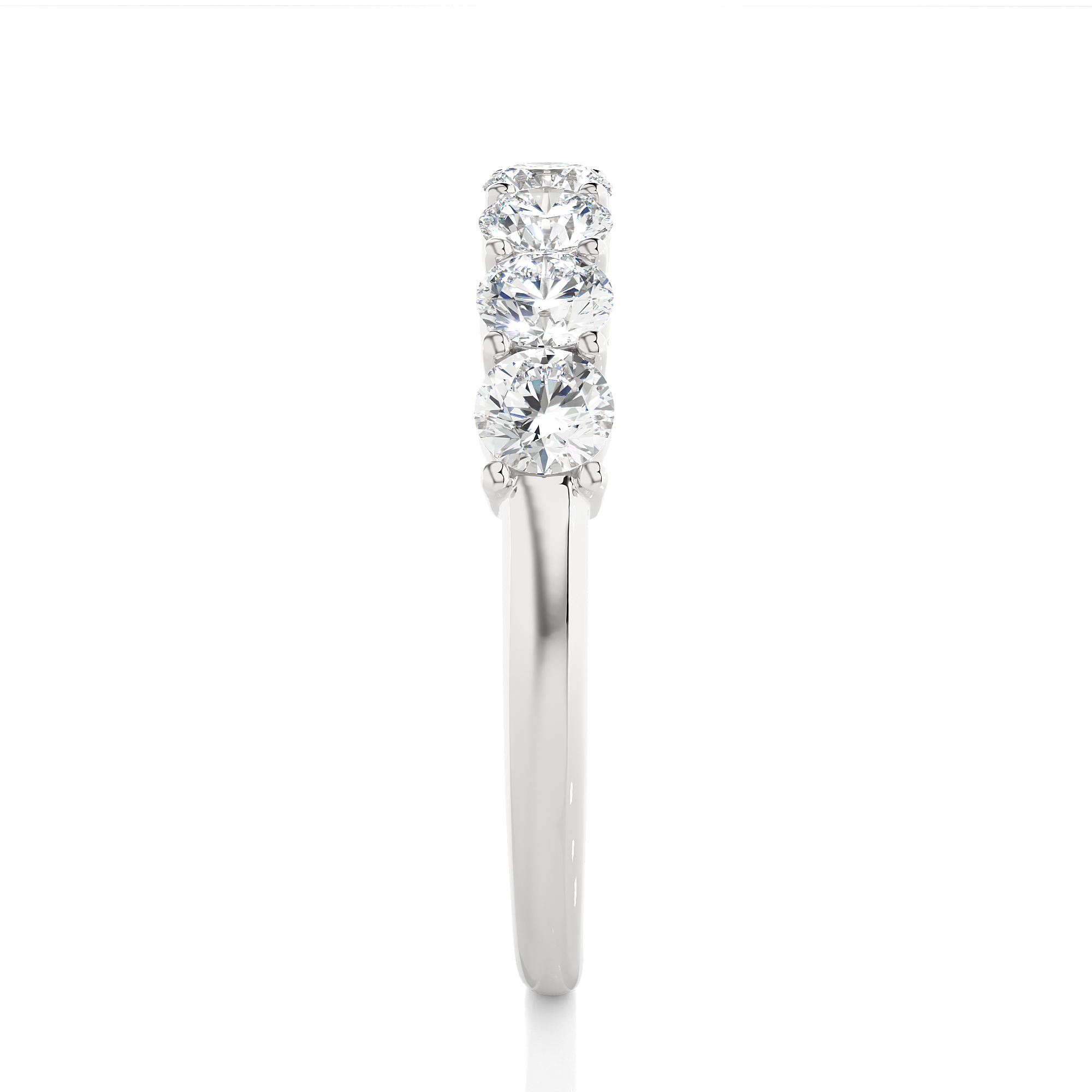 Round Cut Half Eternity Diamond Ring