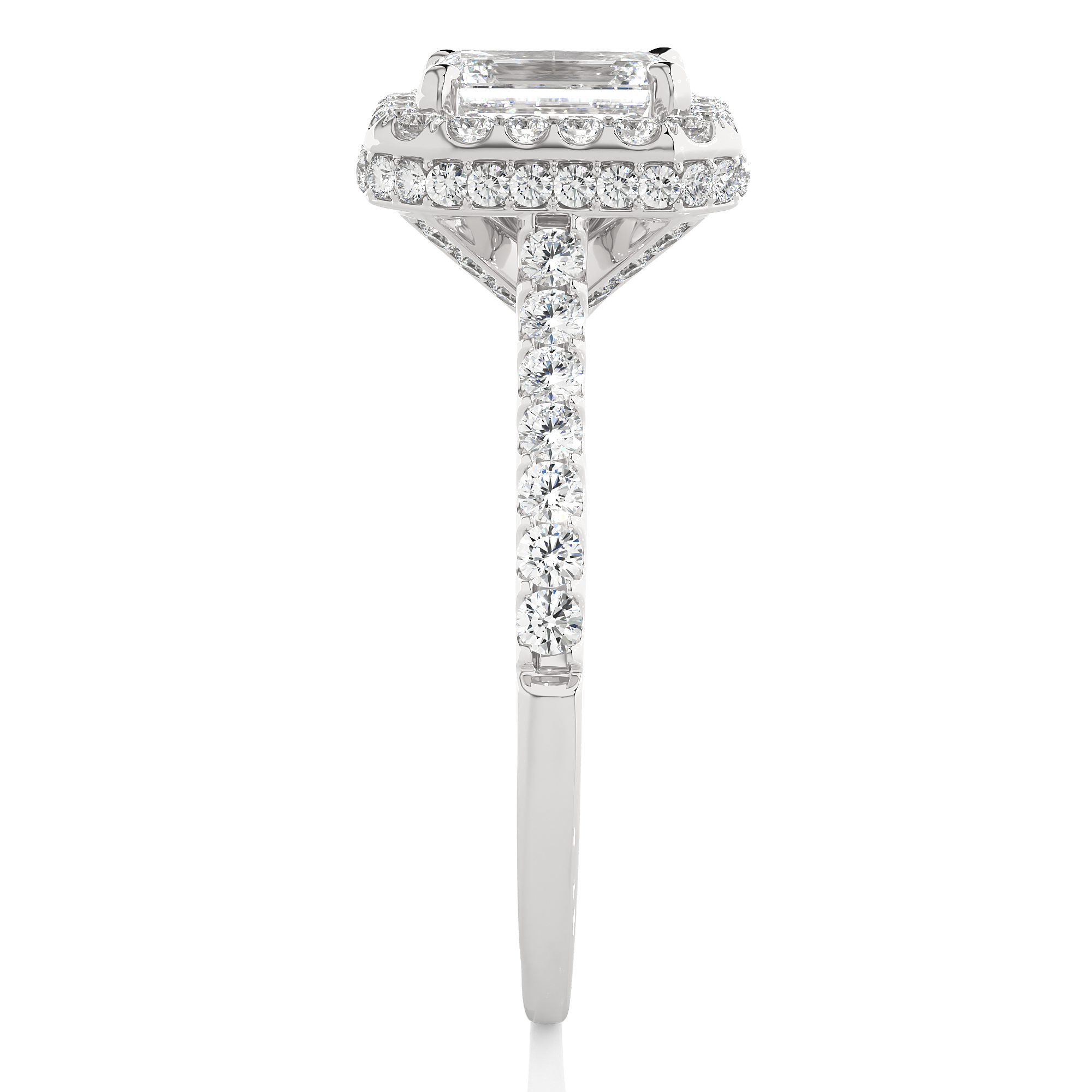 Emerald Cut Lab Grown Diamond Engagement Ring