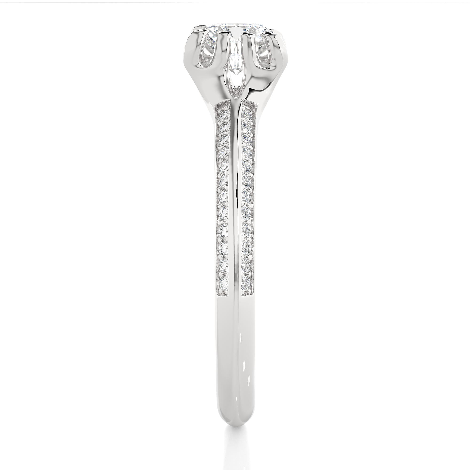 Round Lab Grown Diamond Engagement Ring