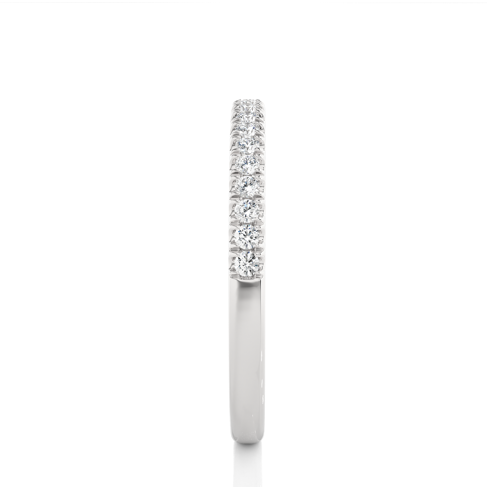Round Cut Lab Grown Diamond Half Eternity Ring