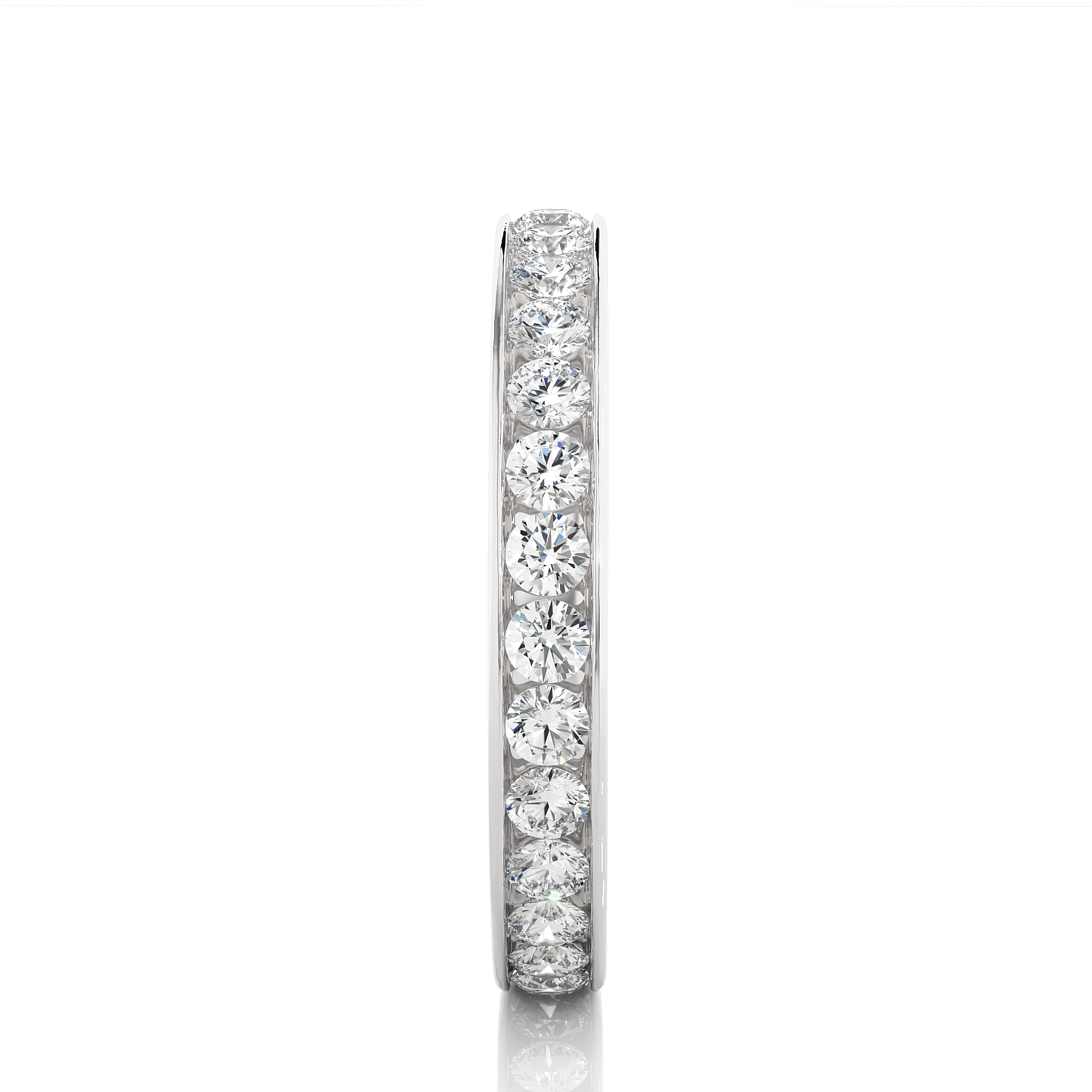 Channel Set Lab Grown Diamond Wedding Band