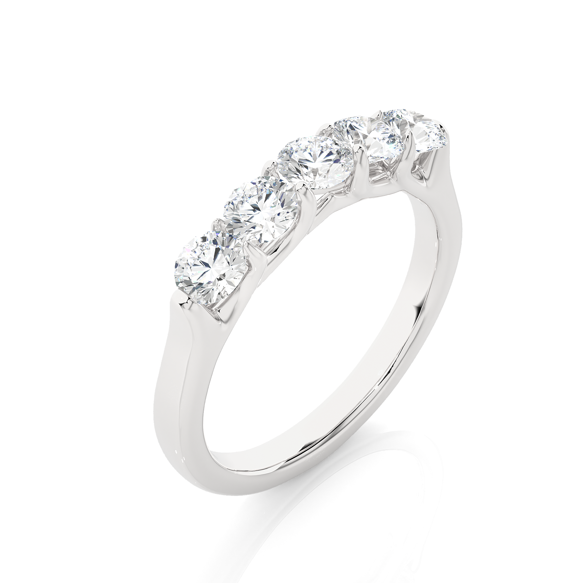 Five Stone Diamond Wedding Band