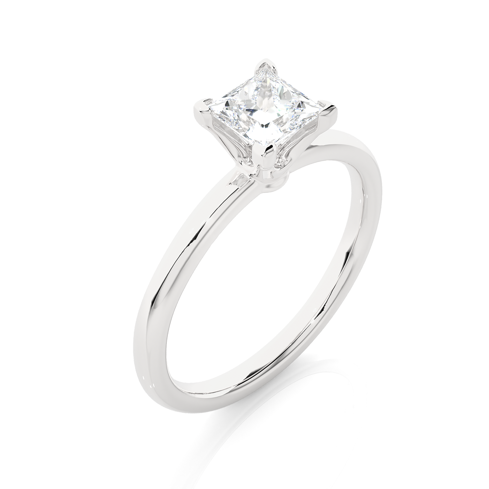Princess Cut Lab Grown Diamond Solitaire Ring