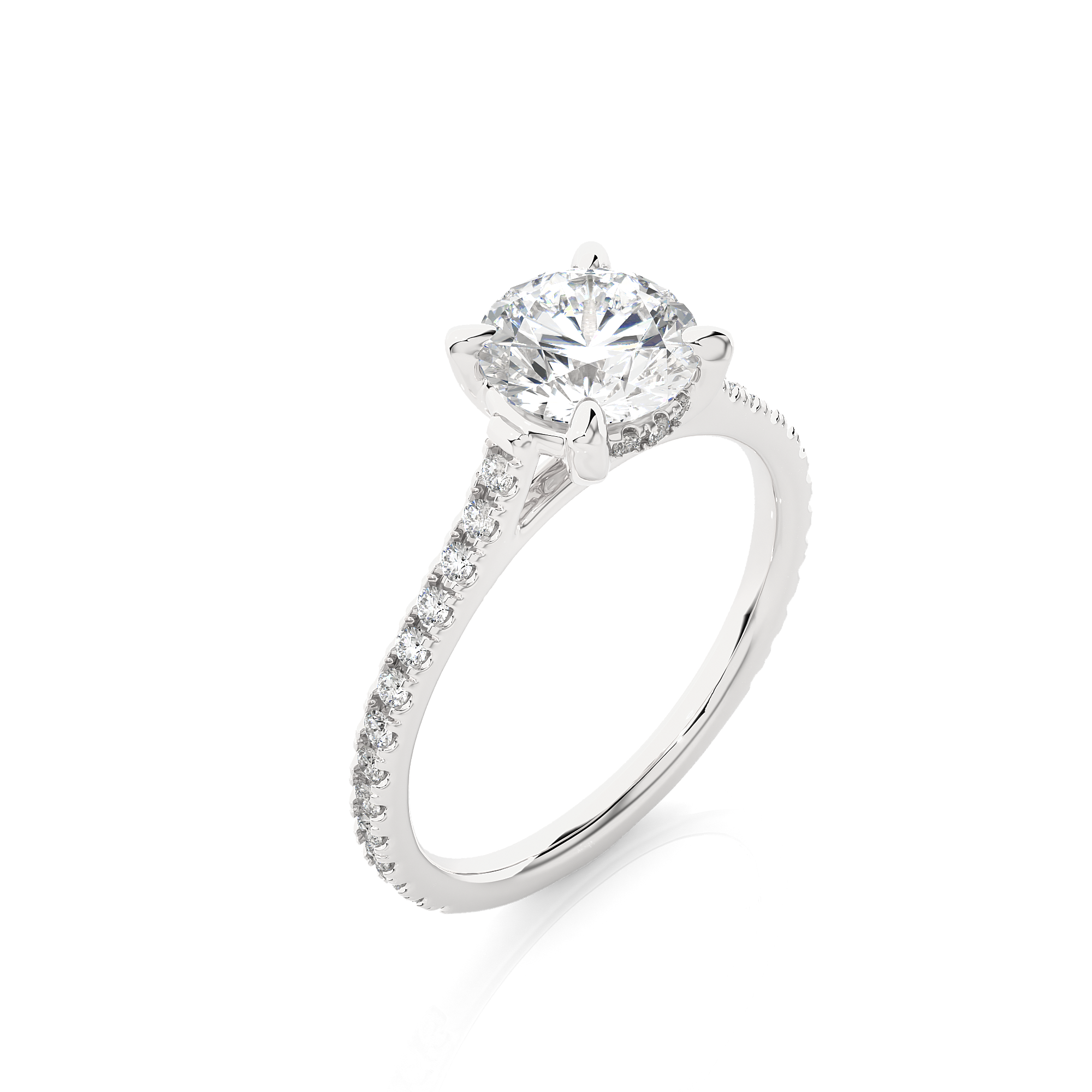 Round Lab Grown Diamond Engagement Ring
