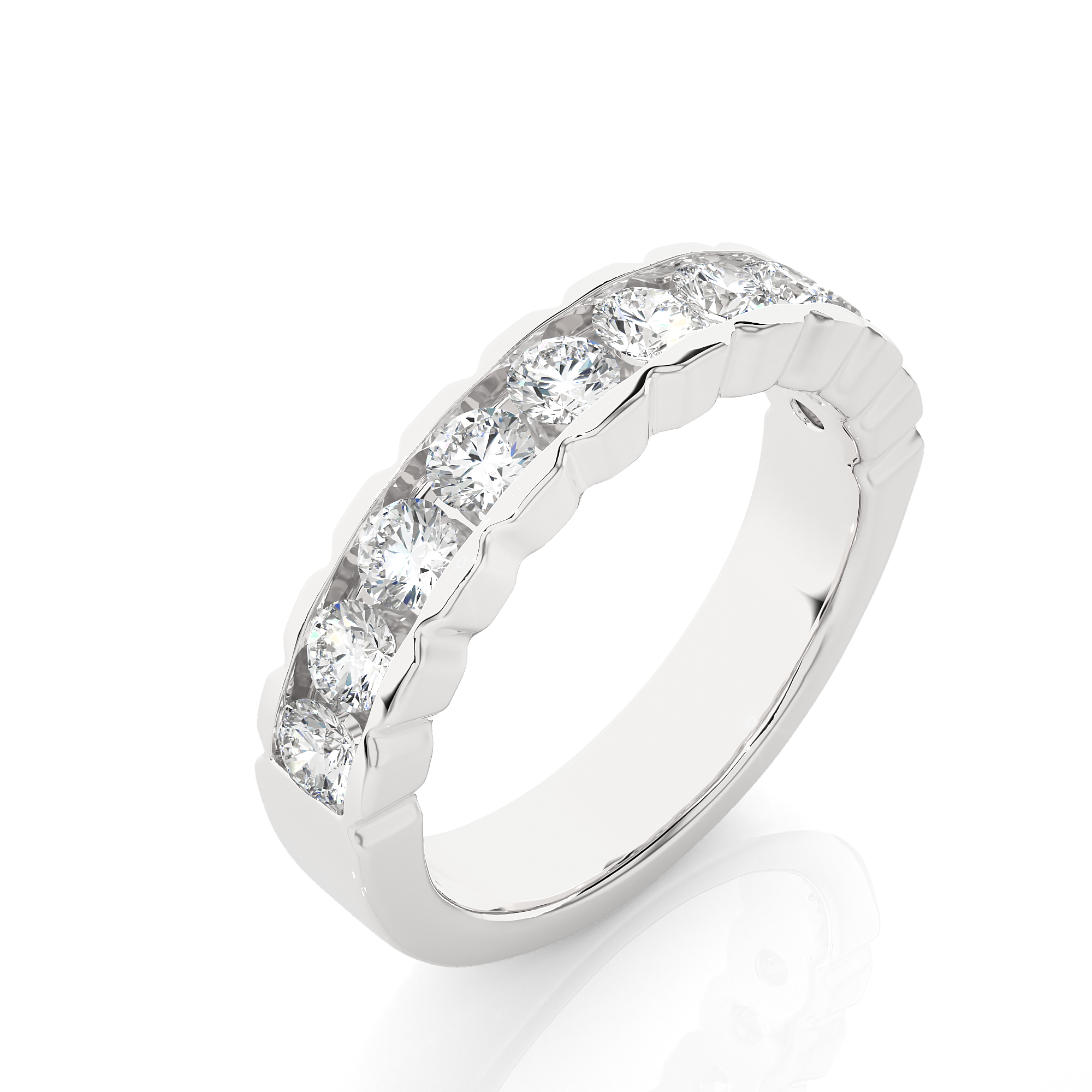 Channel Set Lab Grown Diamond Eternity Ring