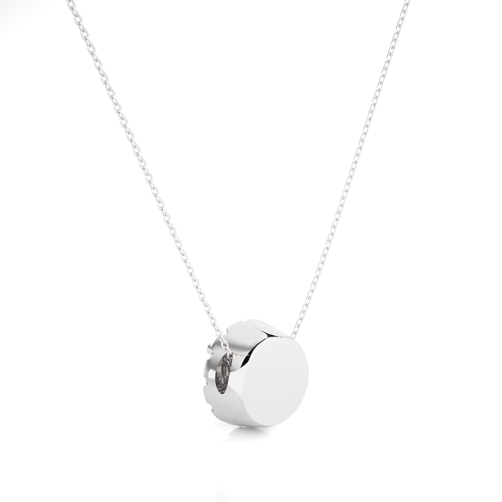 Round Halo Lab Diamond Pendant Necklace