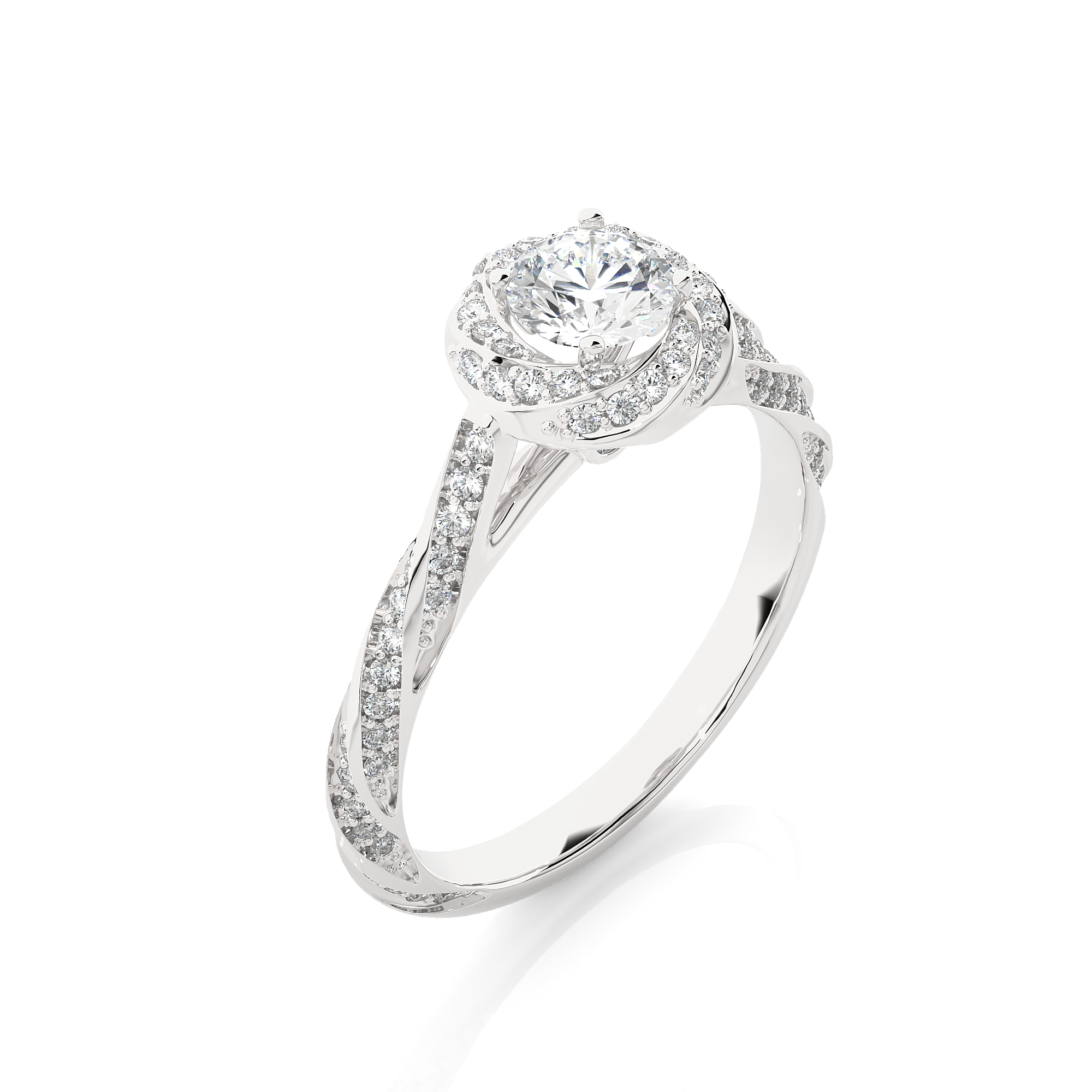 Lab Grown Diamond Halo Engagement Ring