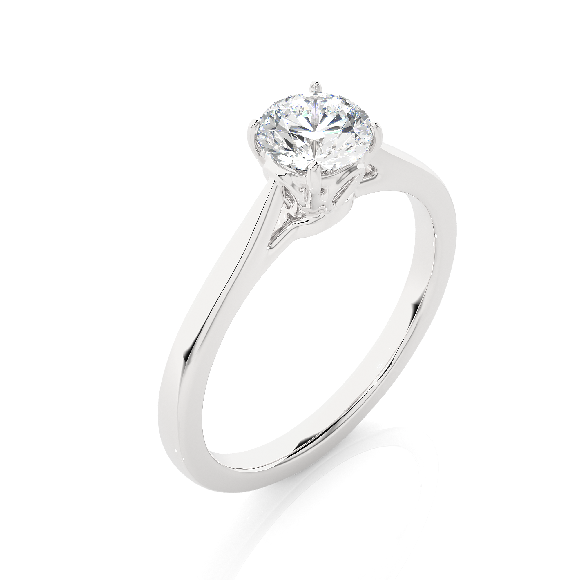 Round Cut Diamond Solitaire Engagement Ring