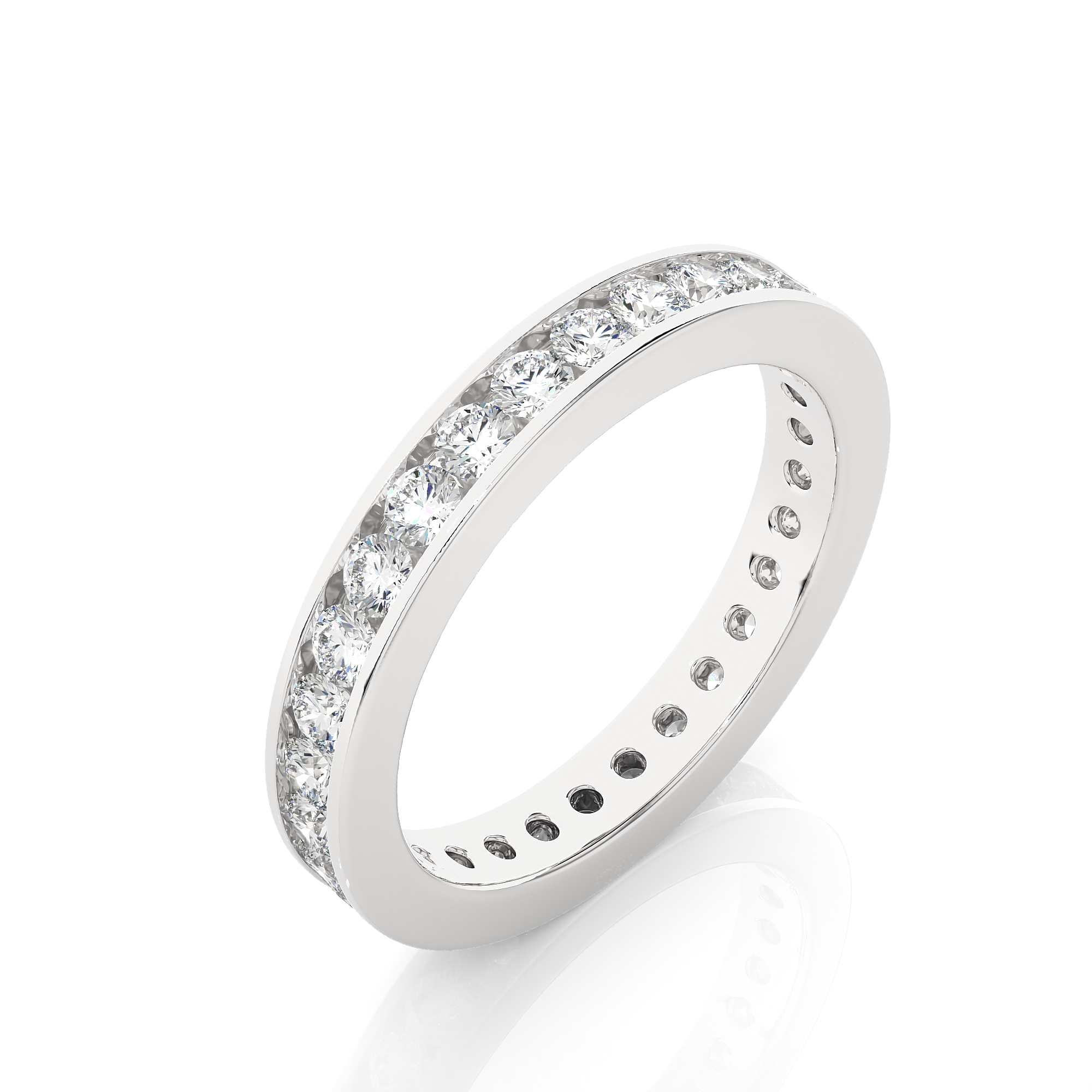 Channel Set Classic Diamond Eternity Wedding Band
