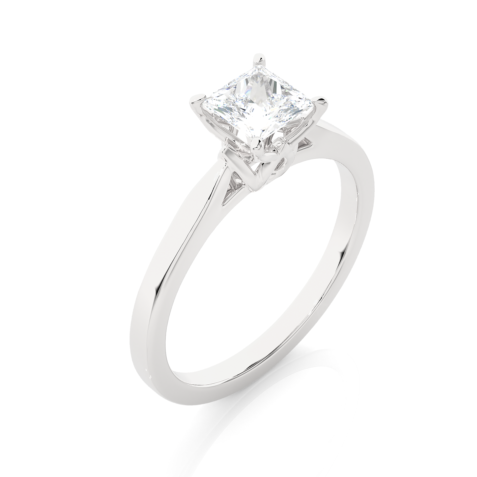 Princess Cut Lab Grown Diamond Solitaire Ring