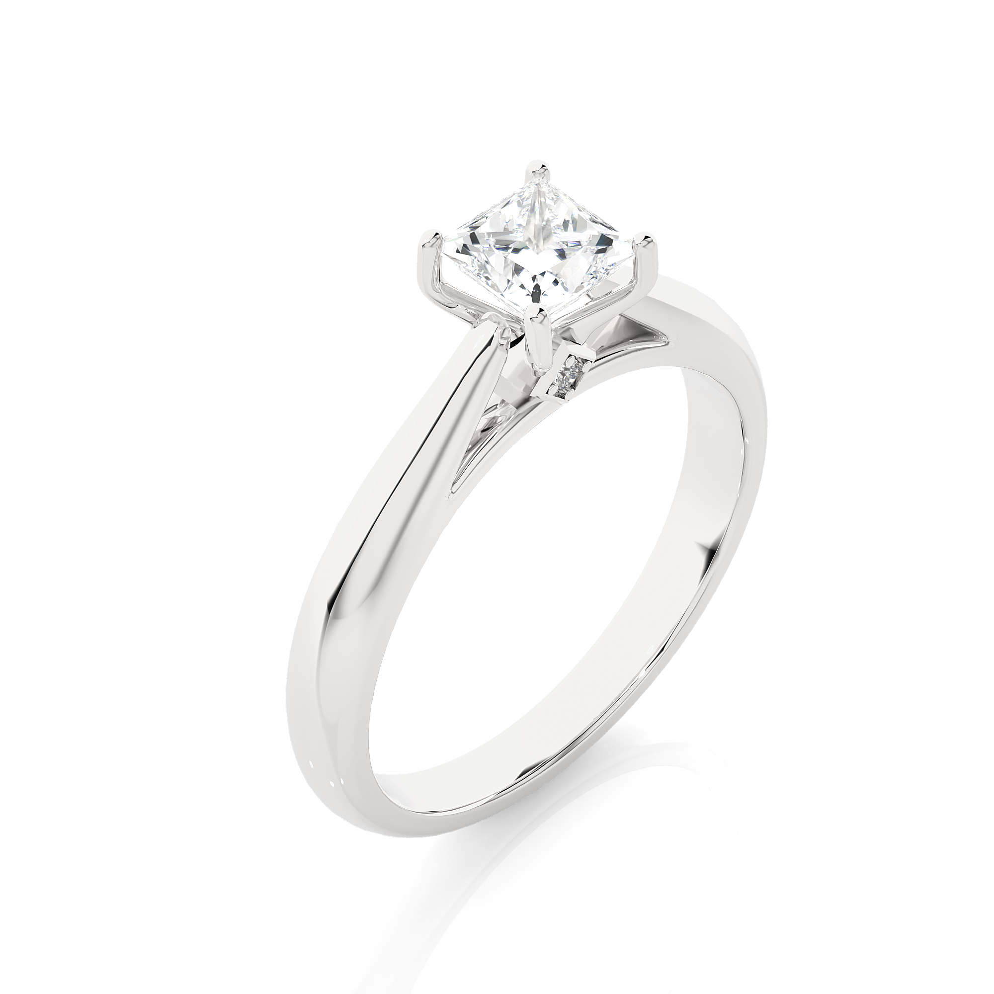 Princess Cut Lab Grown Diamond Engagement Ring