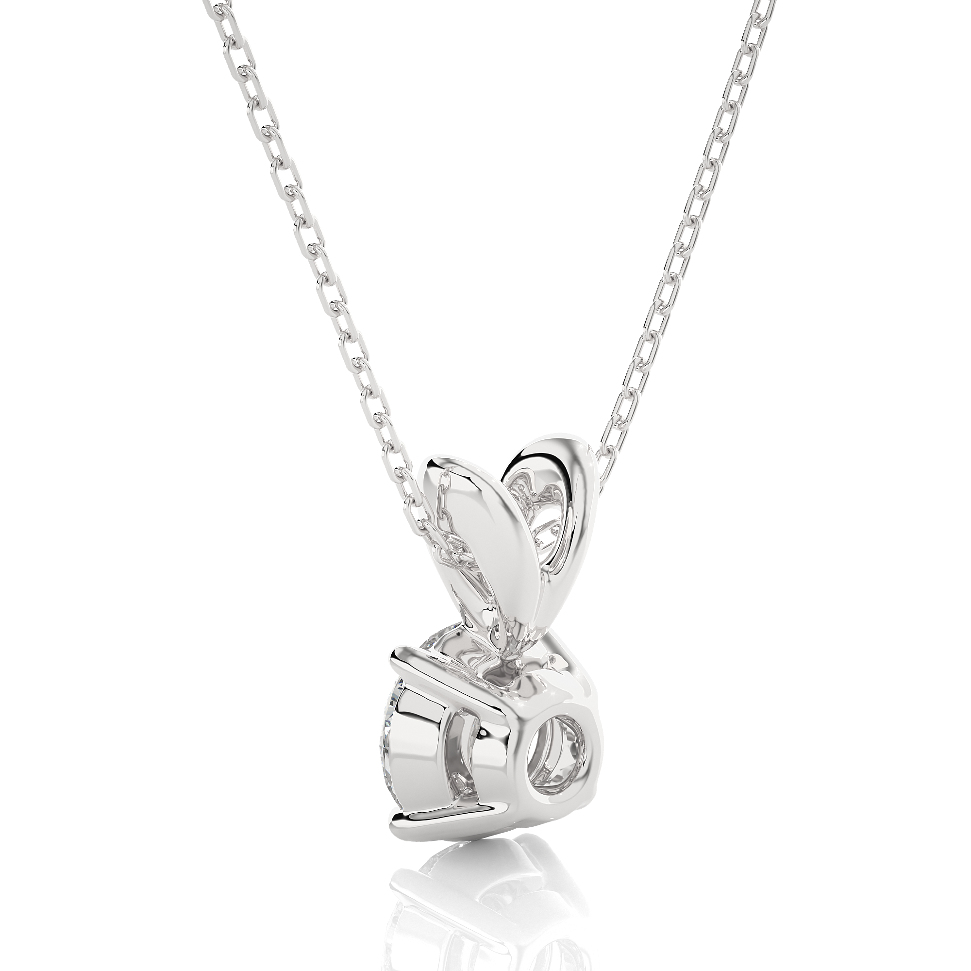 Round Lab Grown Diamond Solitaire Necklace