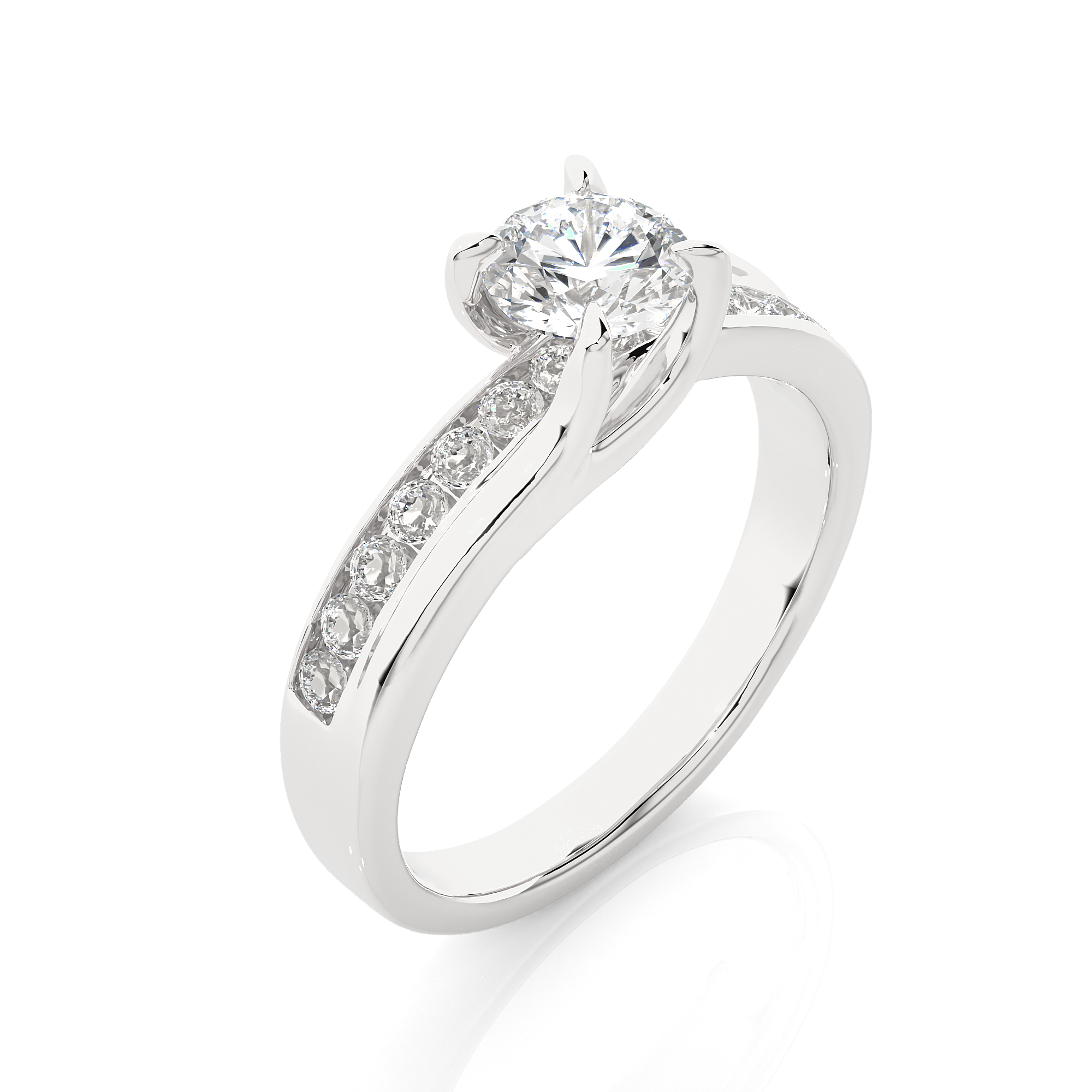 Round Lab Grown Diamond Engagement Ring
