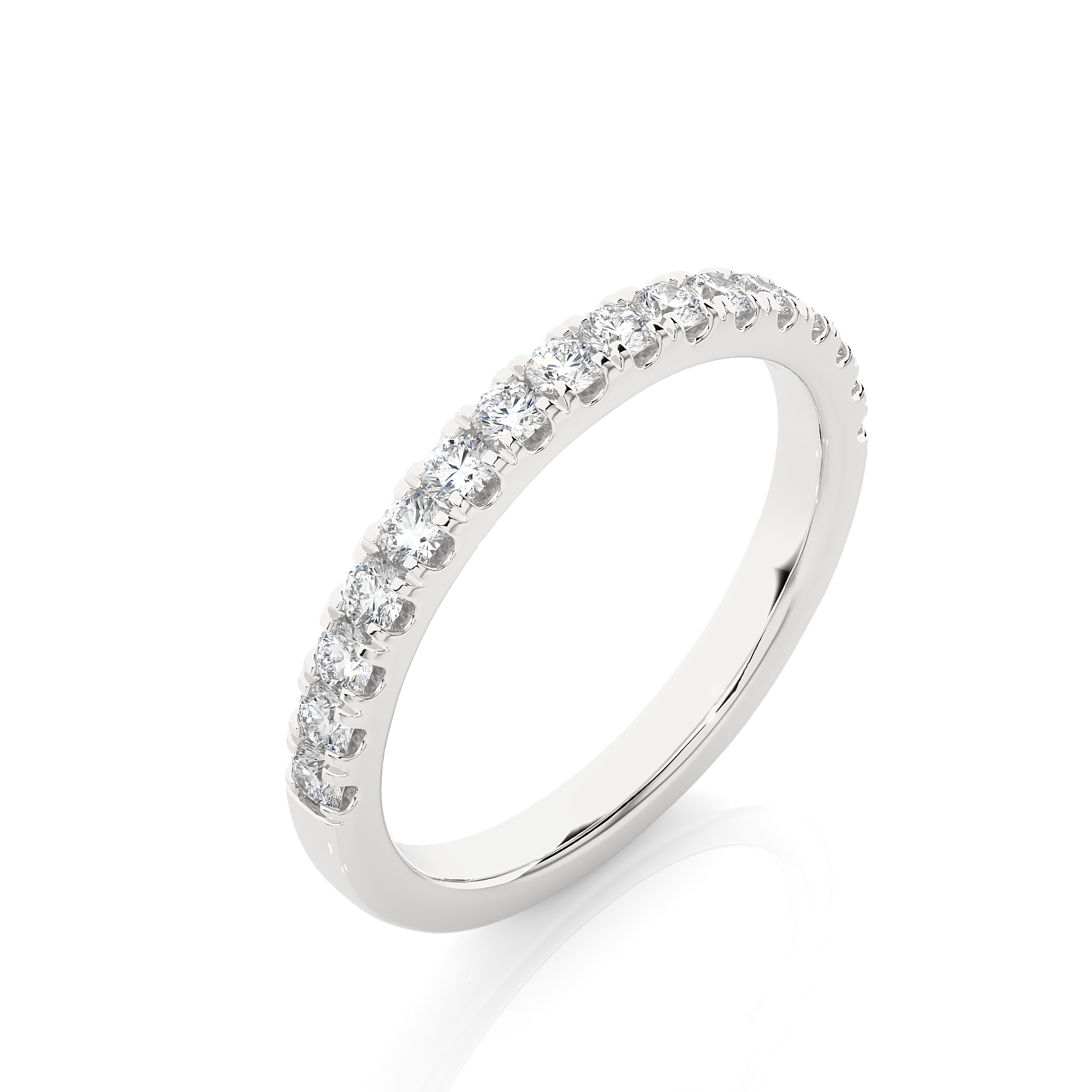 Round Cut Half Eternity Diamond Ring