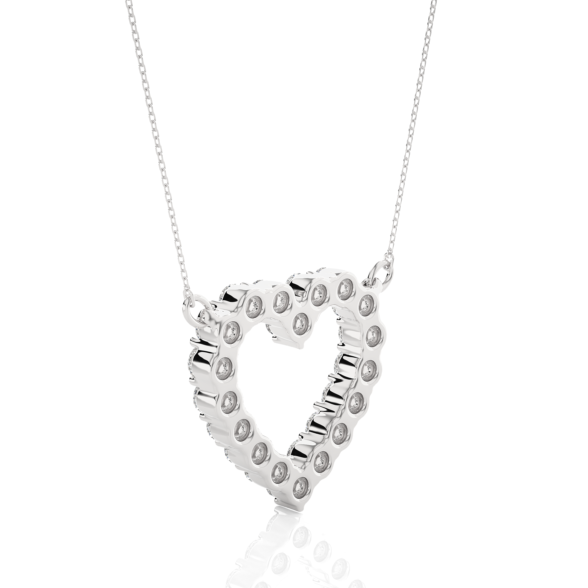 Heart Shape Lab Grown Diamond Pendant Necklace