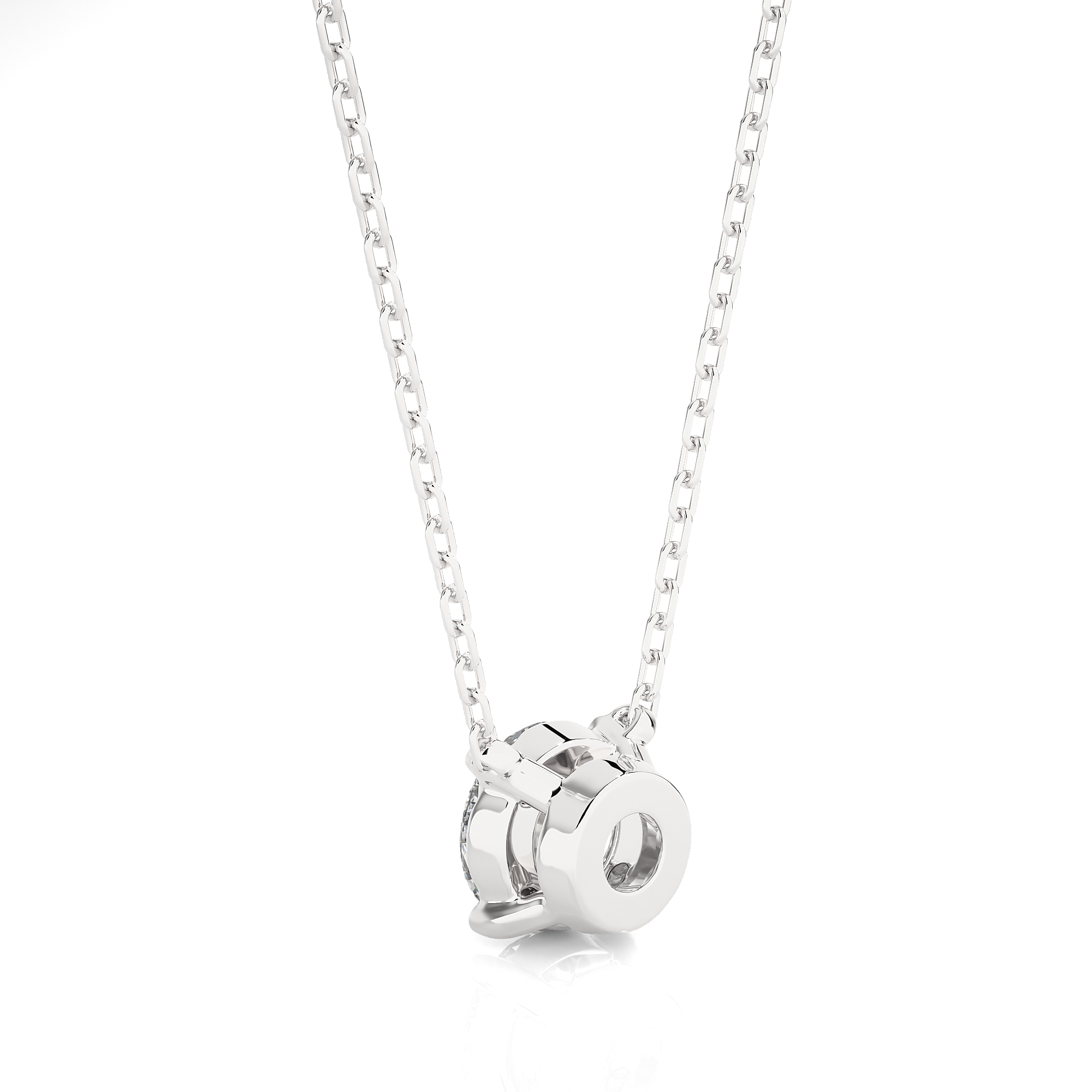 Round Lab Grown Diamond Solitaire Necklace