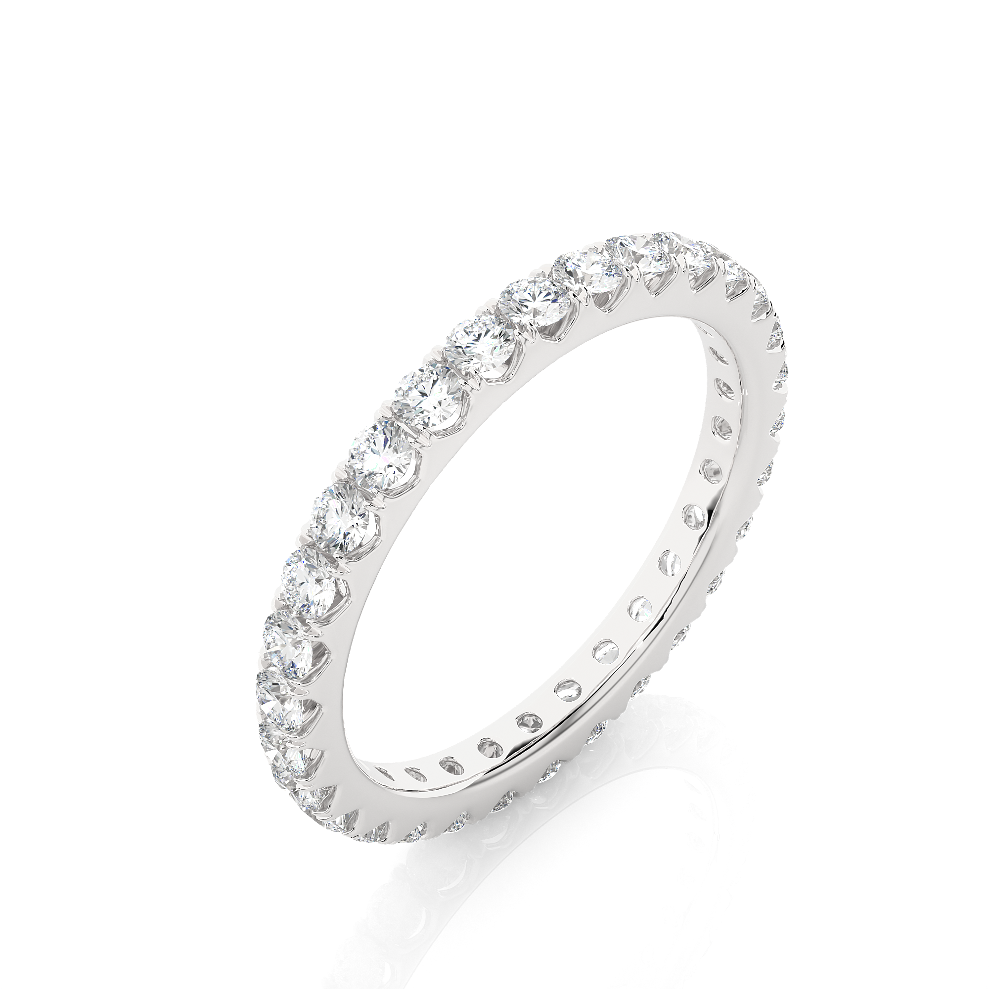Round Cut Lab Grown Diamond Eternity Ring