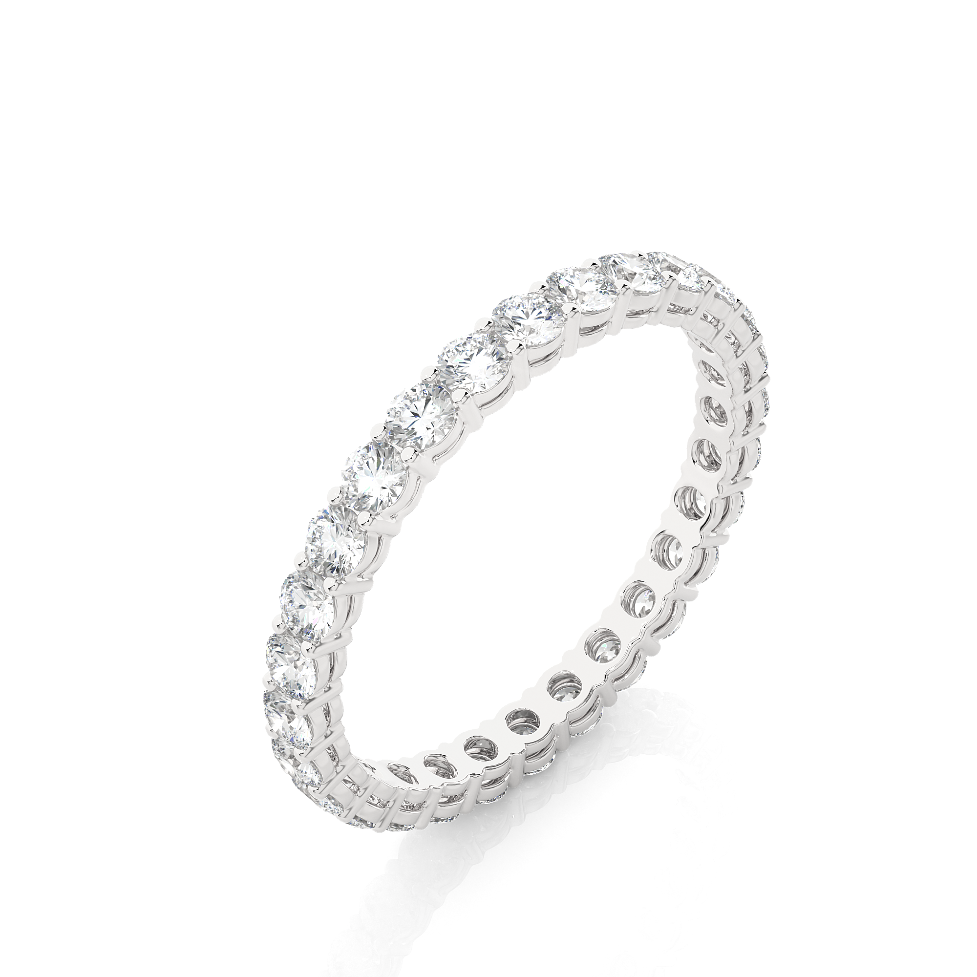 Round Cut Lab Grown Diamond Eternity Band