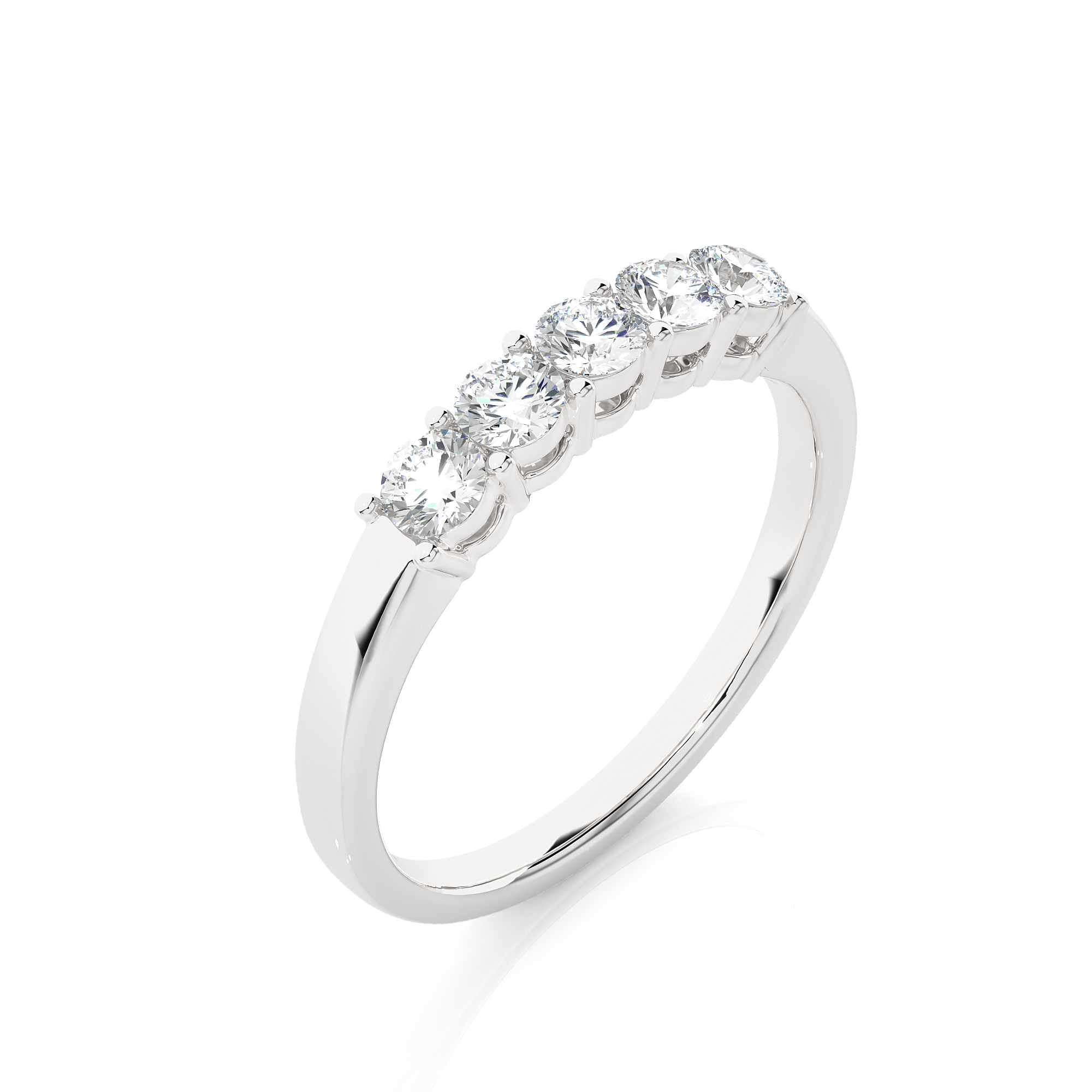 Five Stone Diamond Wedding Band