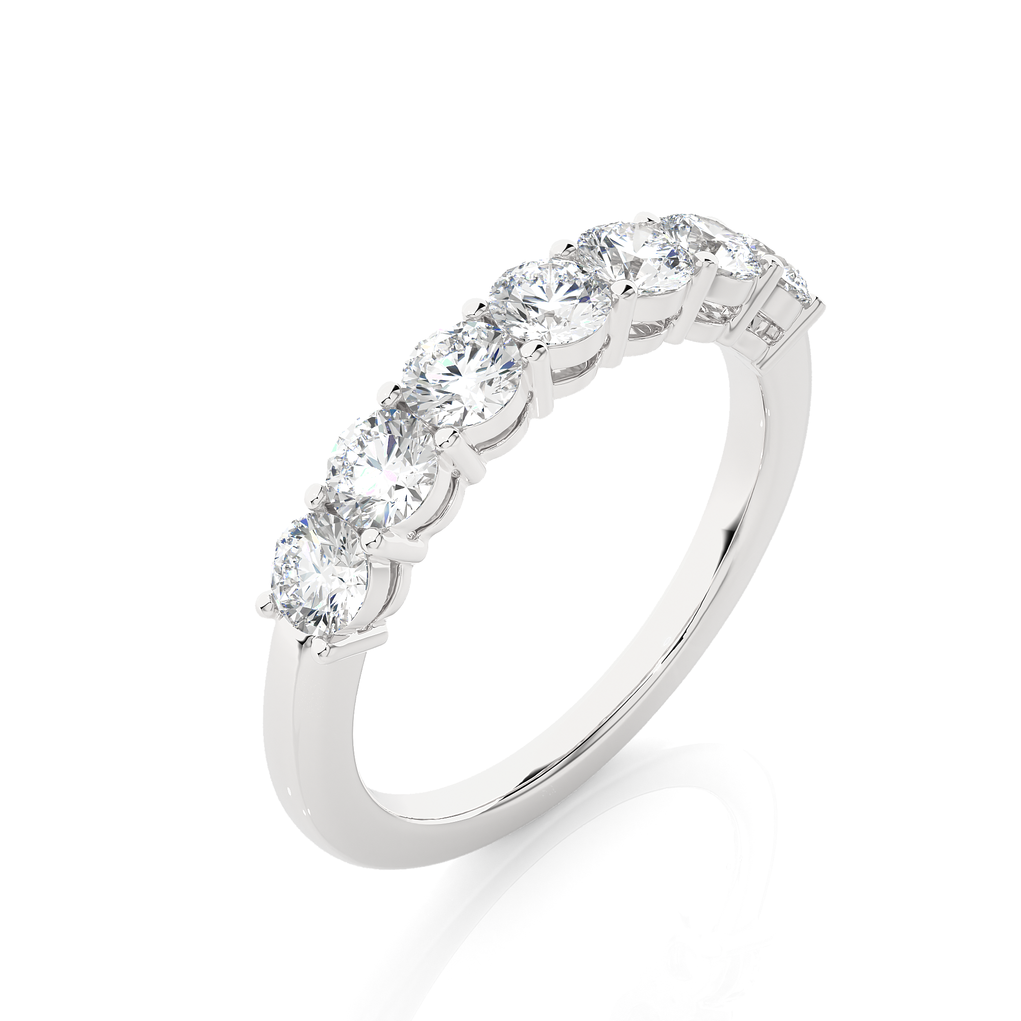 Round Cut Half Eternity Diamond Ring