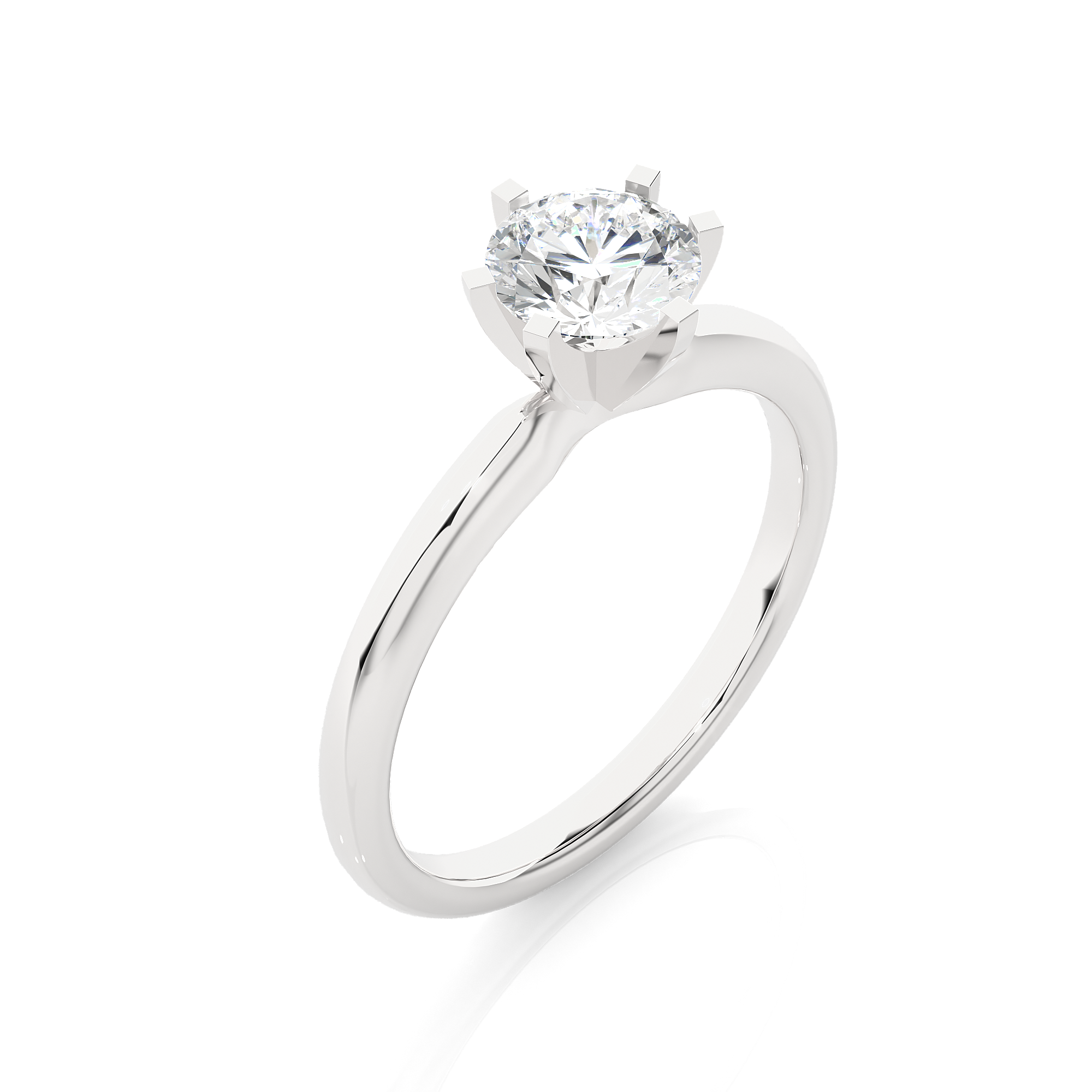 Round Lab Grown Diamond Solitaire Ring