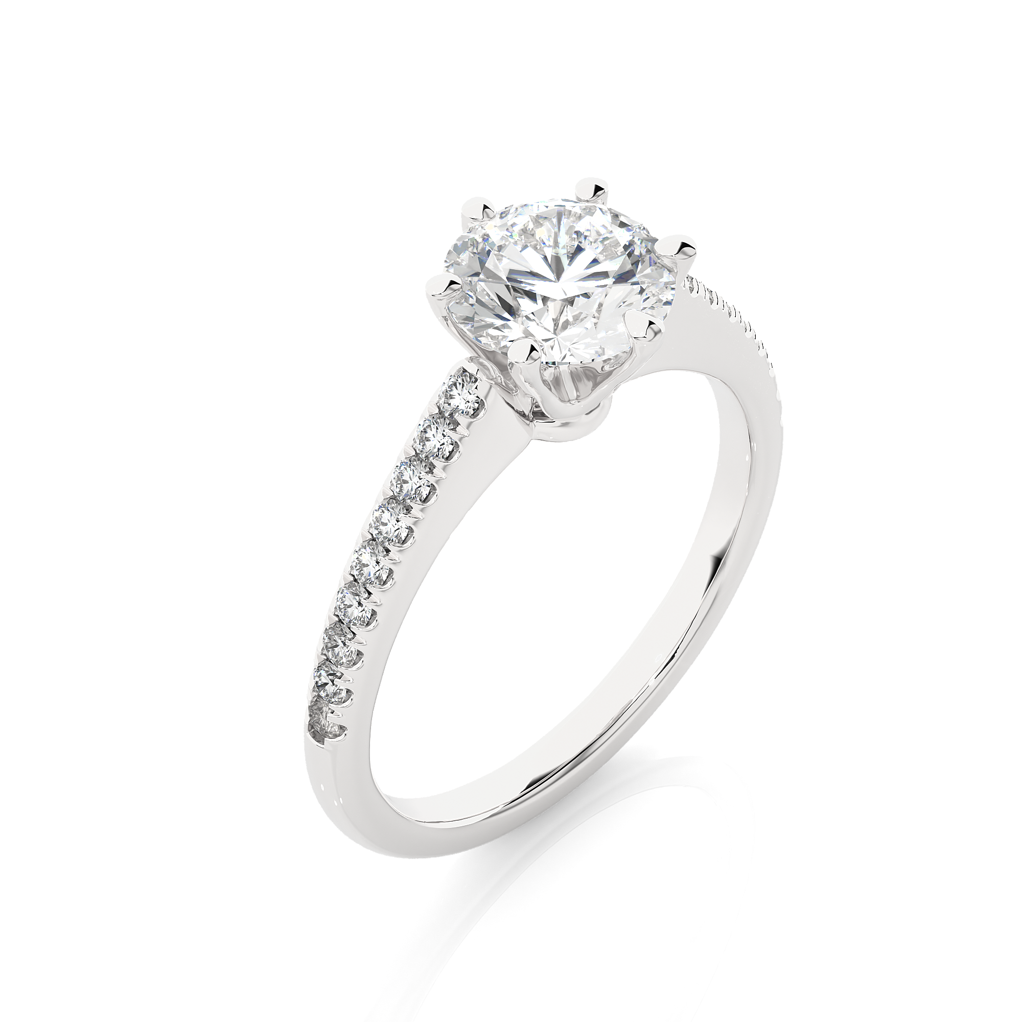 Round Lab Grown Diamond Engagement Ring