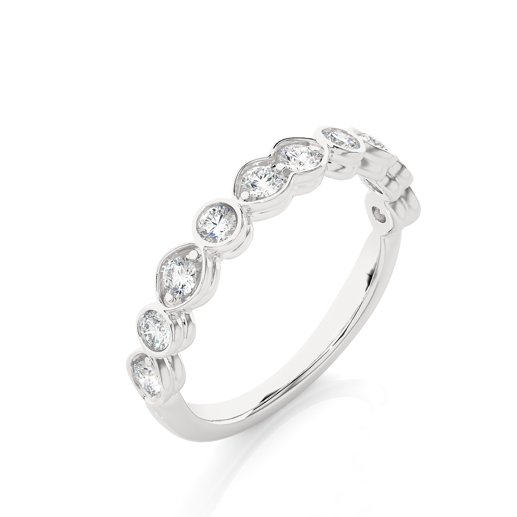 Bezel Set Lab Grown Diamond Eternity Ring