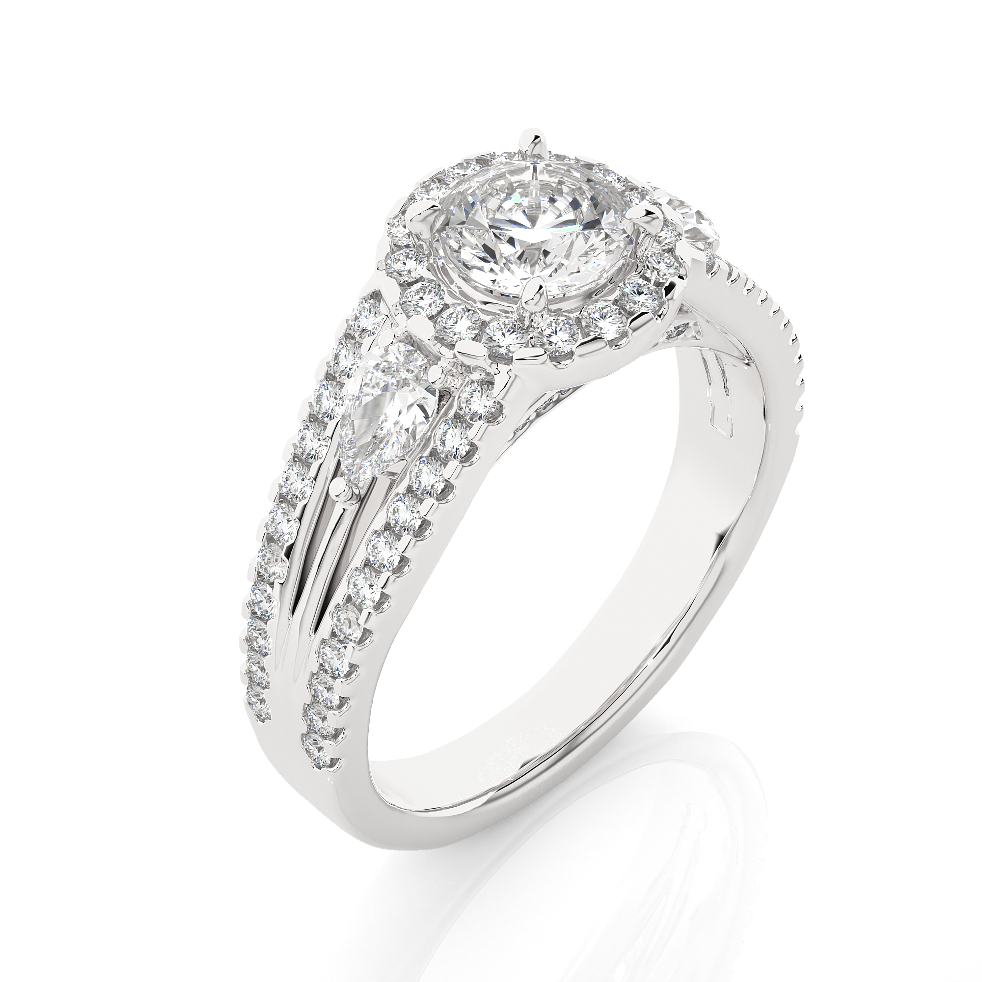 Vintage Halo Lab Grown Diamond Engagement Ring